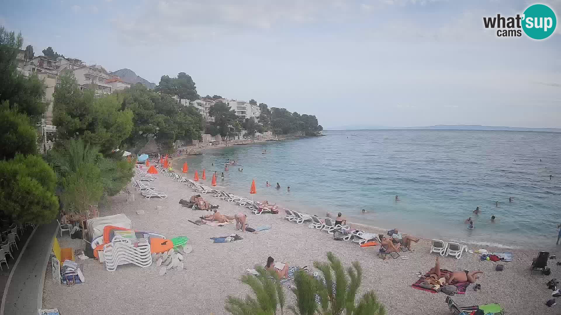 Webcam Spiaggia Lučica Brela – Vista live sulla costa adriatica