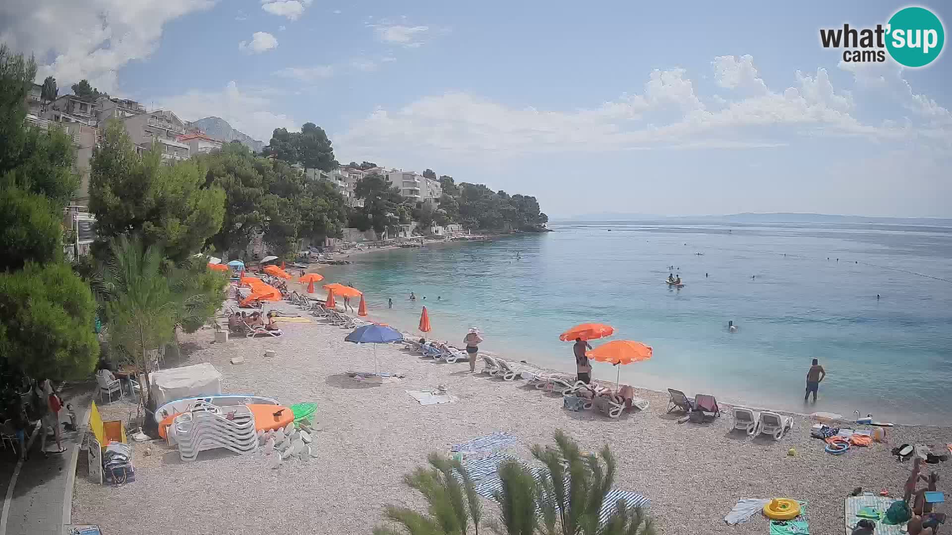 Webcam Playa Lučica Brela – Vista en directo de la costa adriática