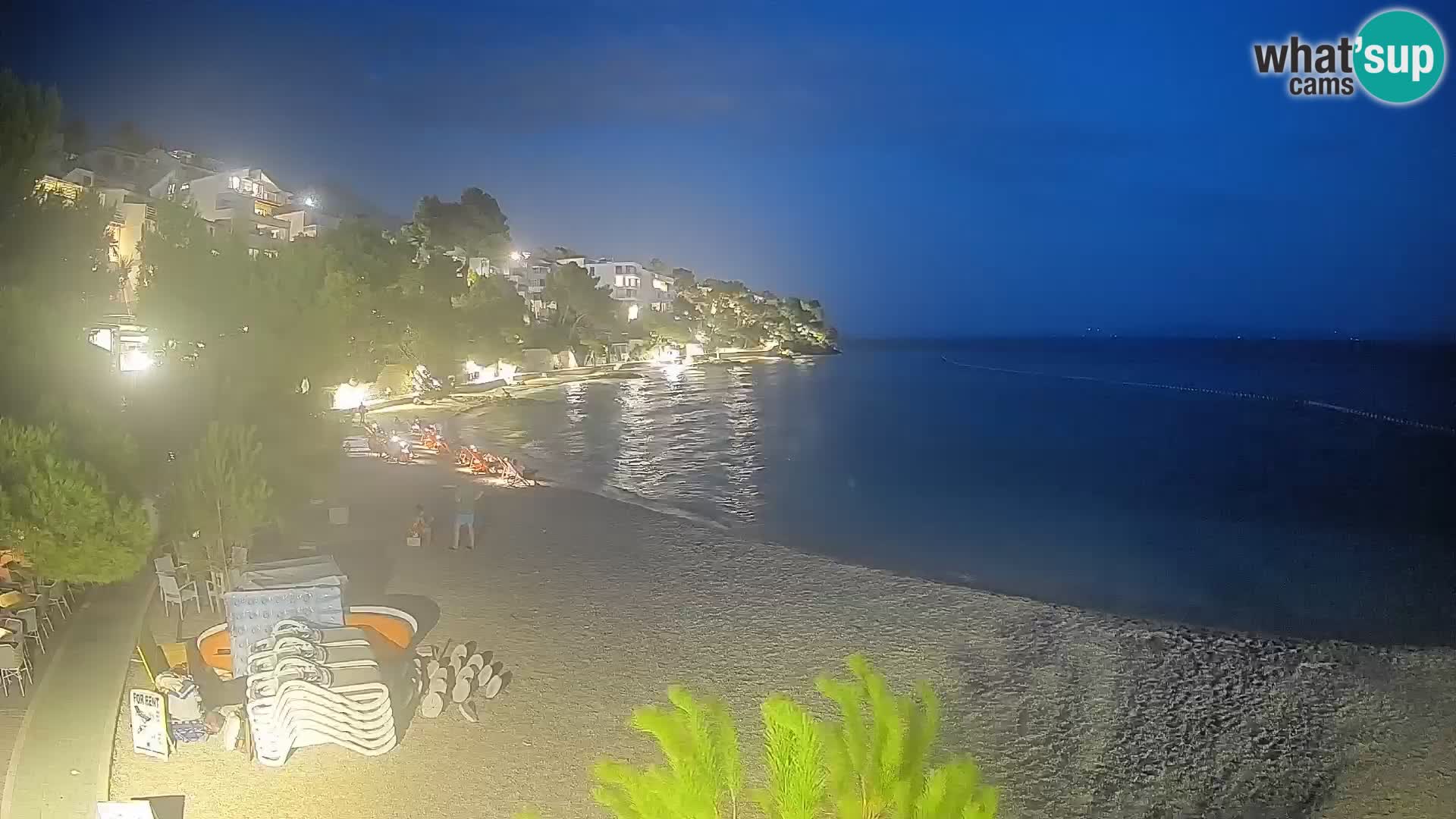 Webcam Playa Lučica Brela – Vista en directo de la costa adriática
