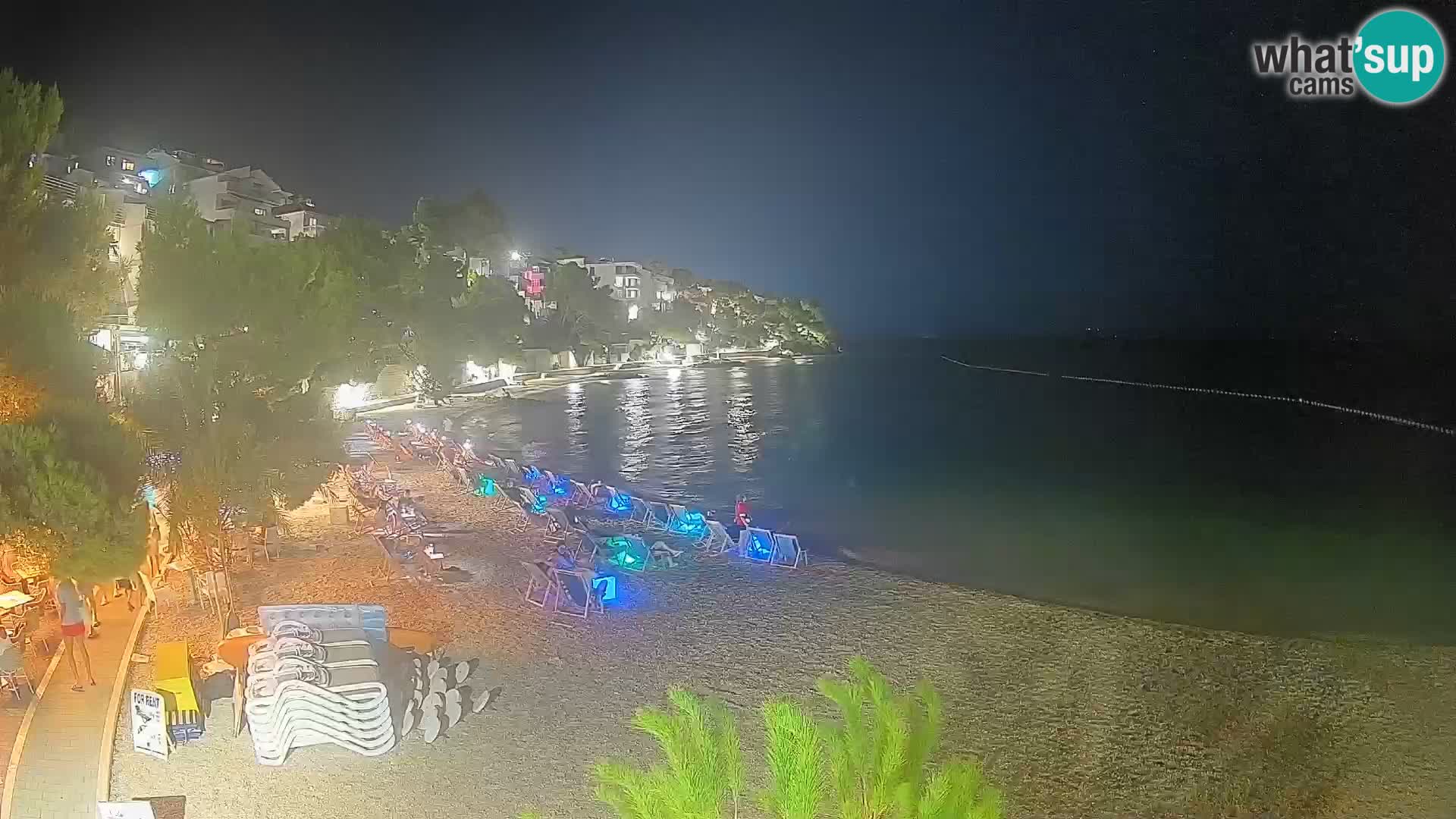Webcam Playa Lučica Brela – Vista en directo de la costa adriática
