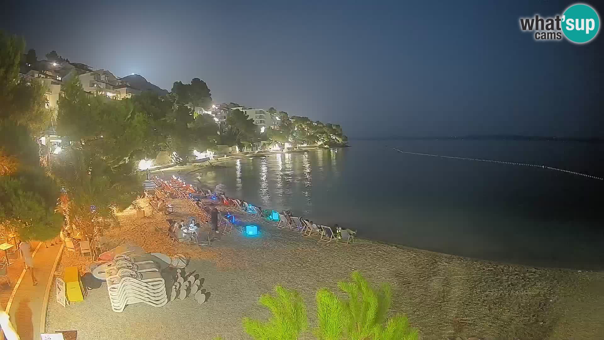 Web kamera Plaža Lučica Brela – Pogled uživo na jadransku obalu