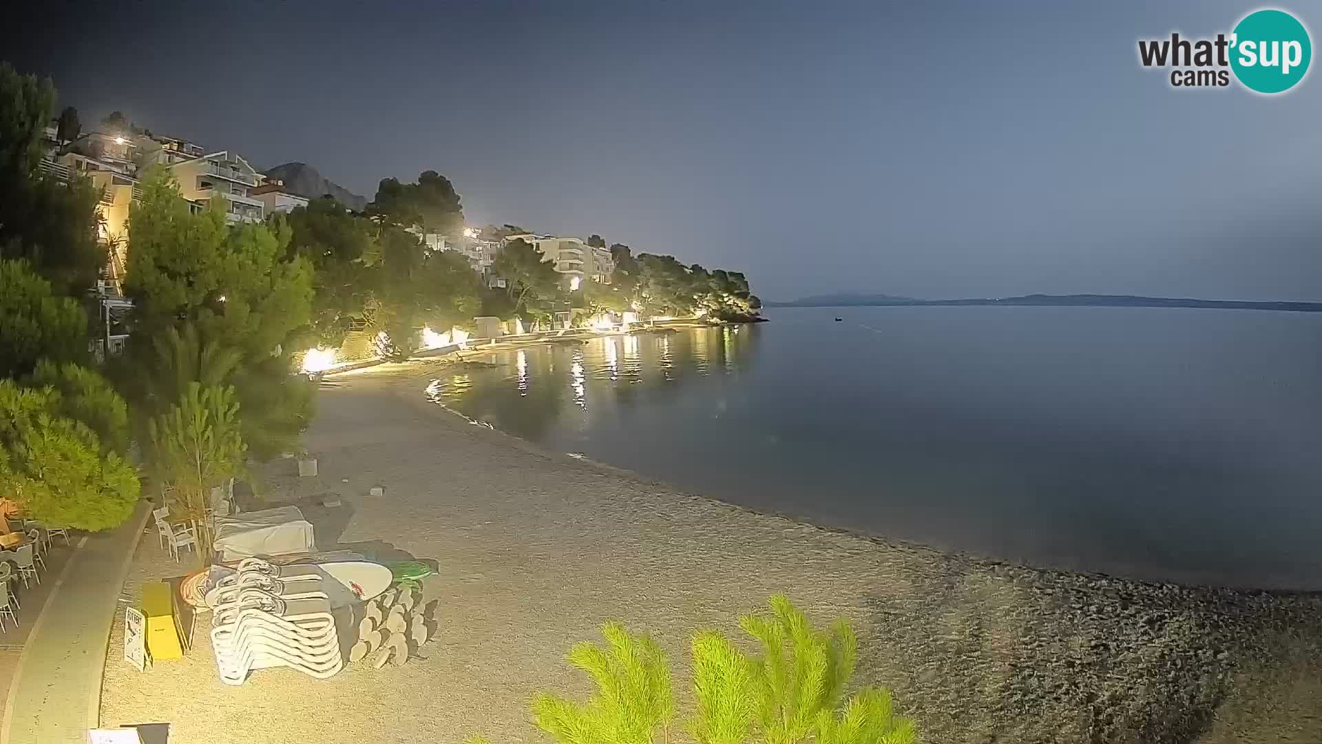 Webcam Playa Lučica Brela – Vista en directo de la costa adriática