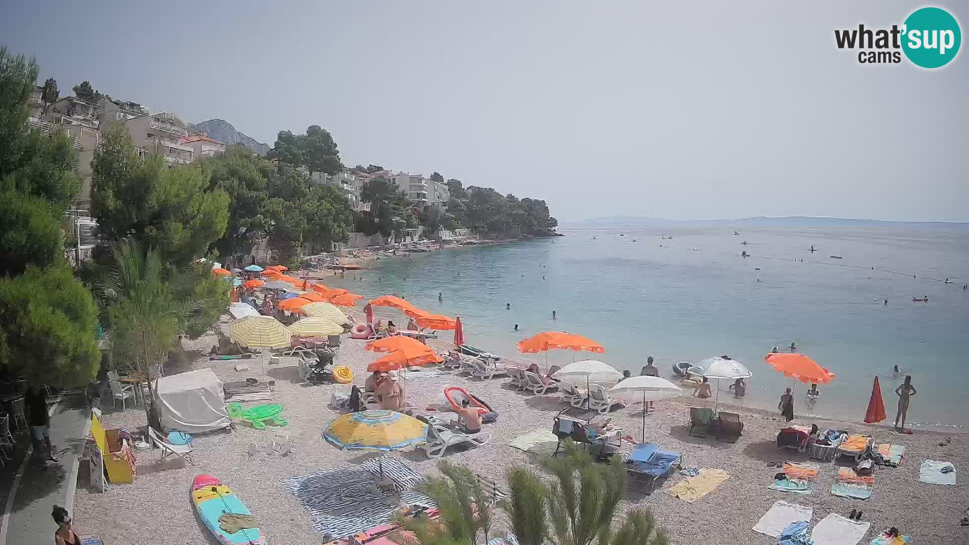 Webcam Lučica Beach Brela – Live View from the Adriatic Coast