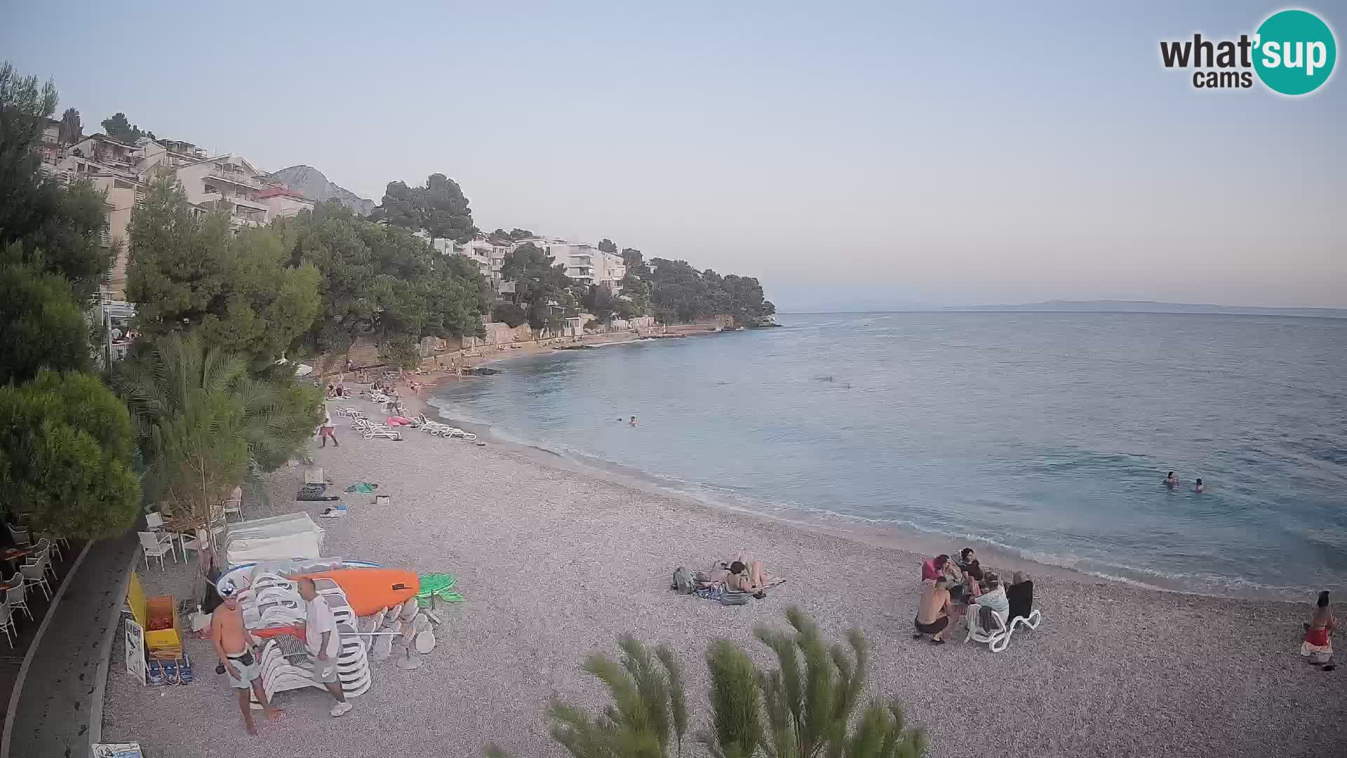 Webcam Plage Lučica Brela – Vue en direct sur la côte adriatique