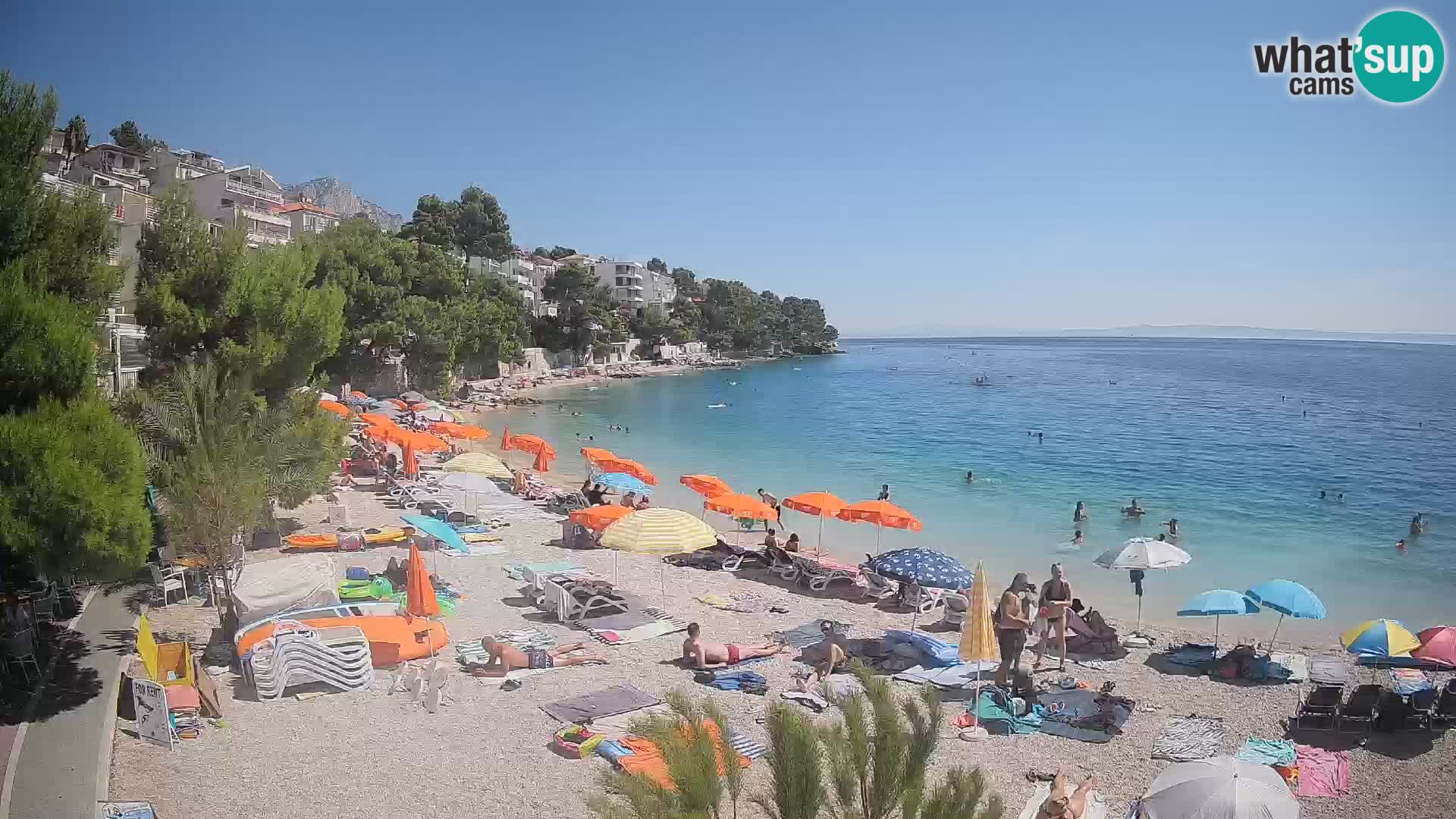 Webcam Lučica Beach Brela – Live View from the Adriatic Coast