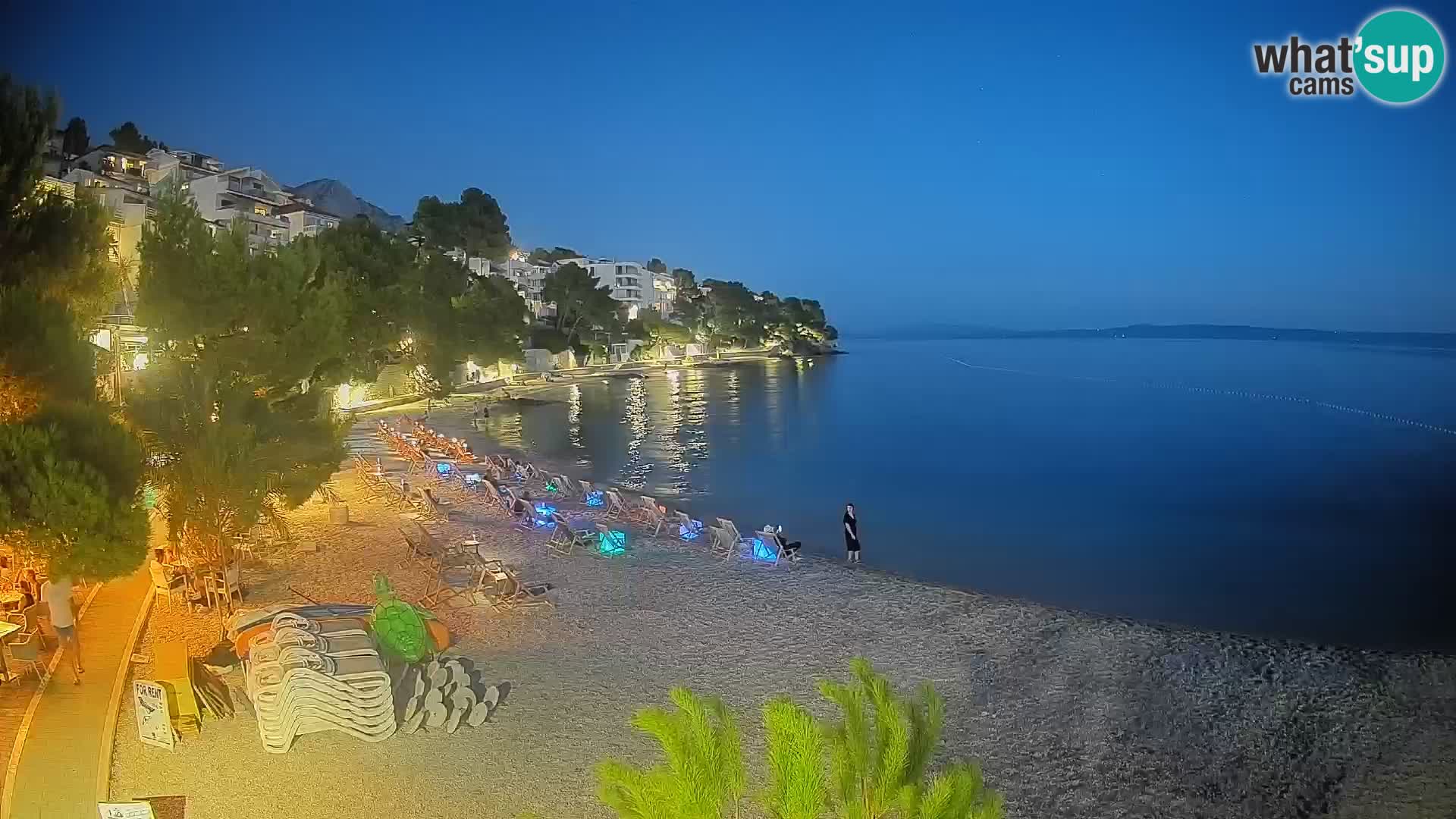 Spletna kamera Plaža Lučica Brela – Pogled v živo na Jadransko obalo