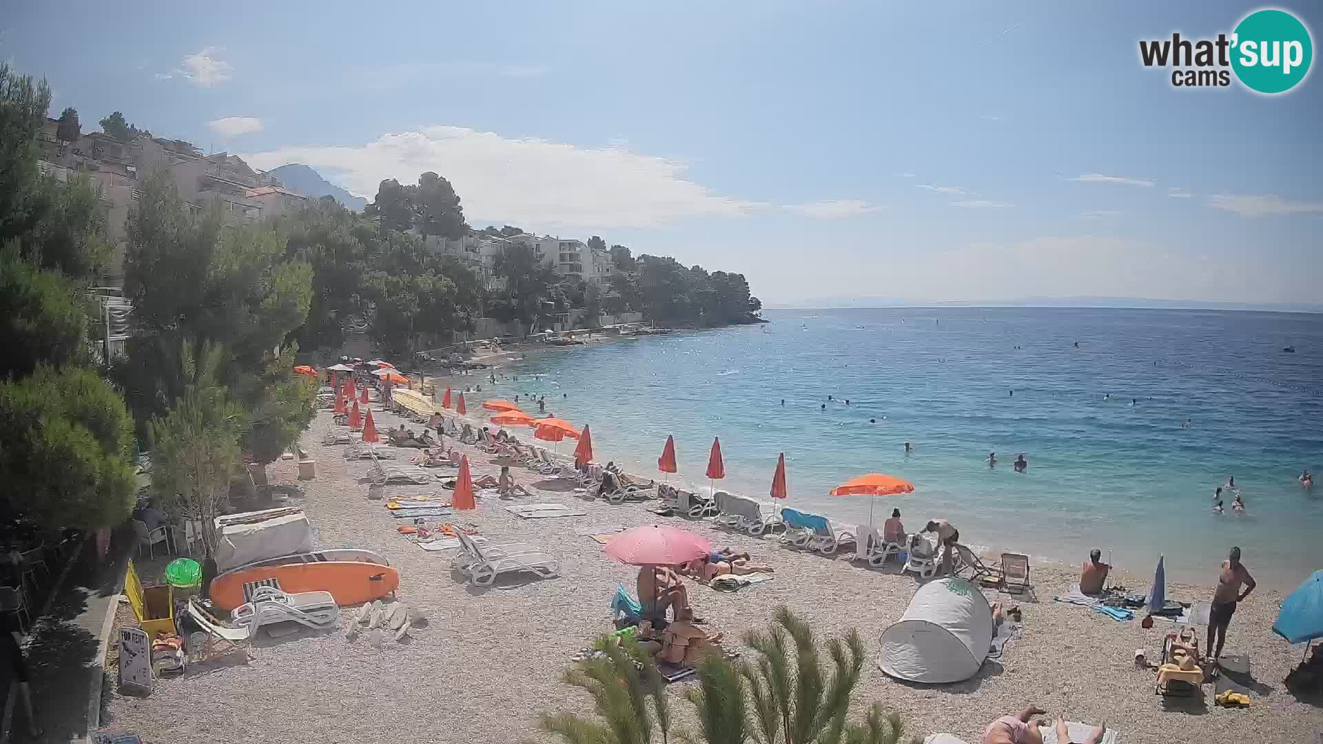 Webcam Playa Lučica Brela – Vista en directo de la costa adriática