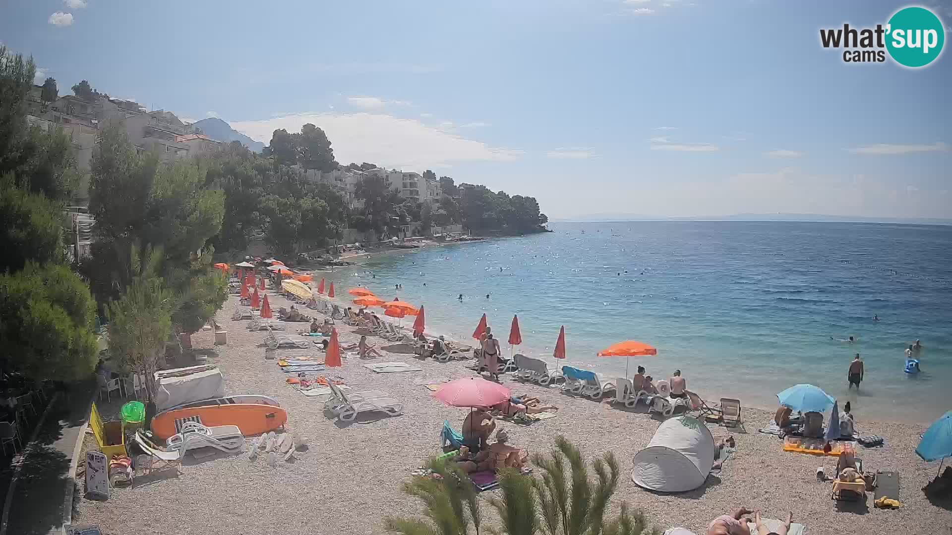 Webcam Lučica Beach Brela – Live View from the Adriatic Coast