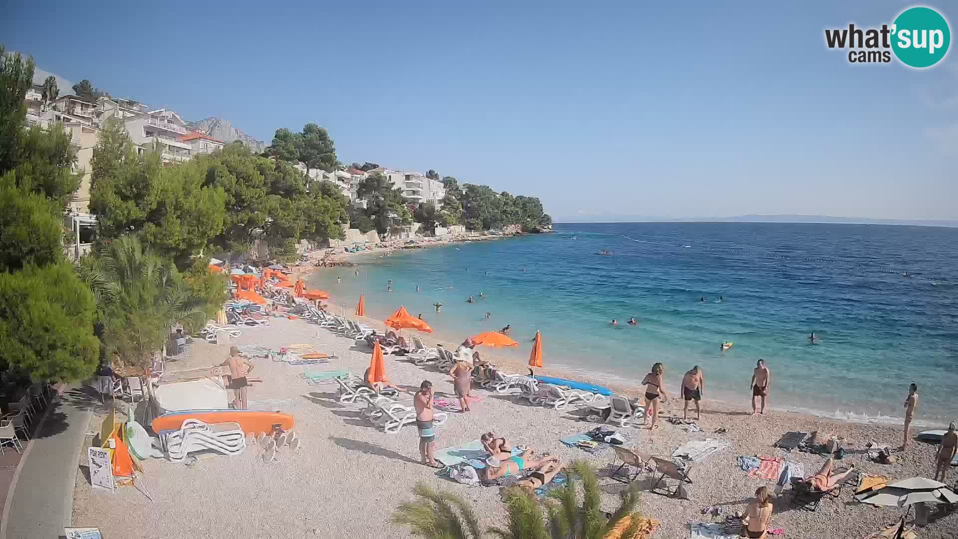 Webcam Lučica Beach Brela – Live View from the Adriatic Coast