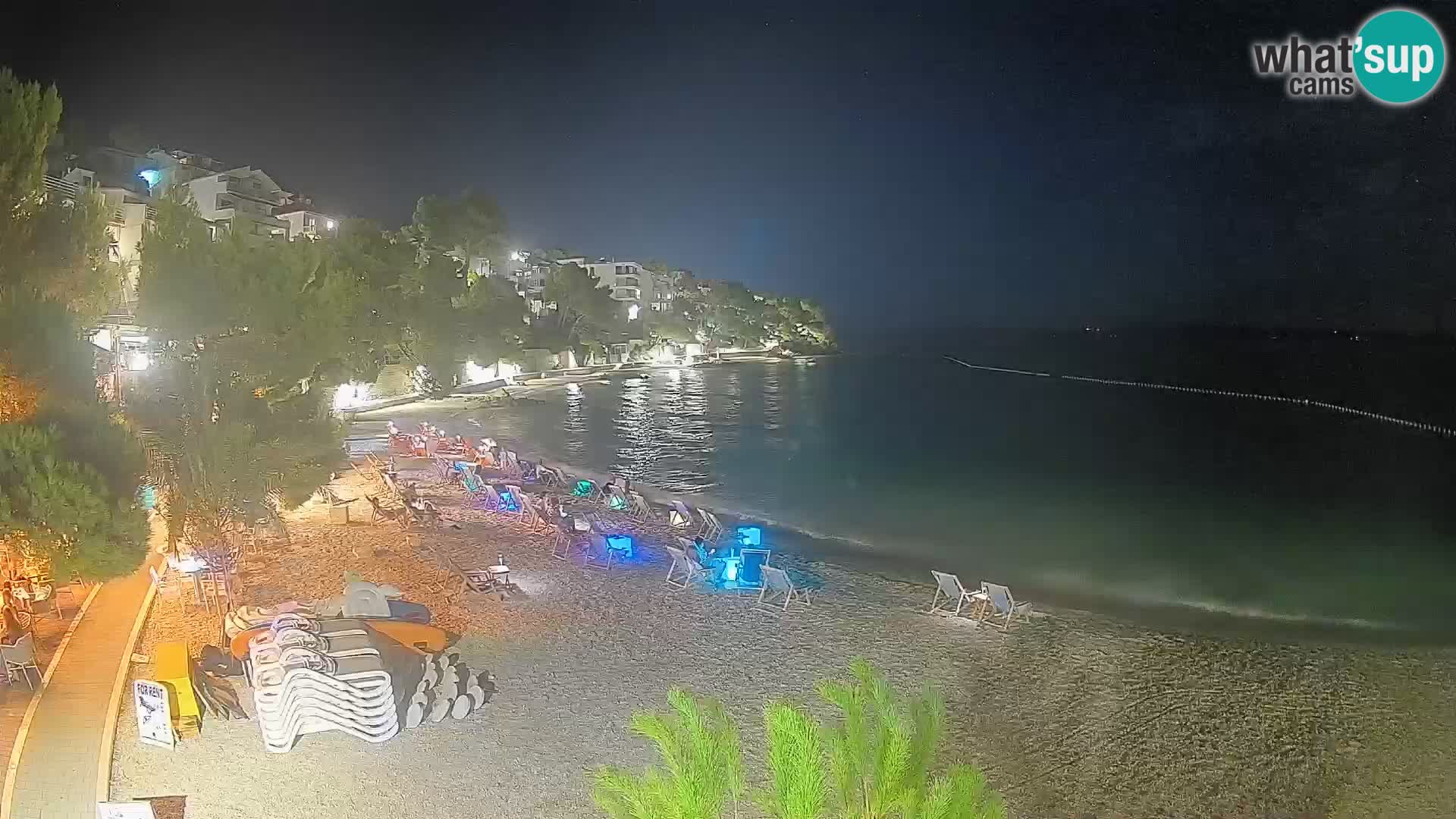 Webcam Playa Lučica Brela – Vista en directo de la costa adriática
