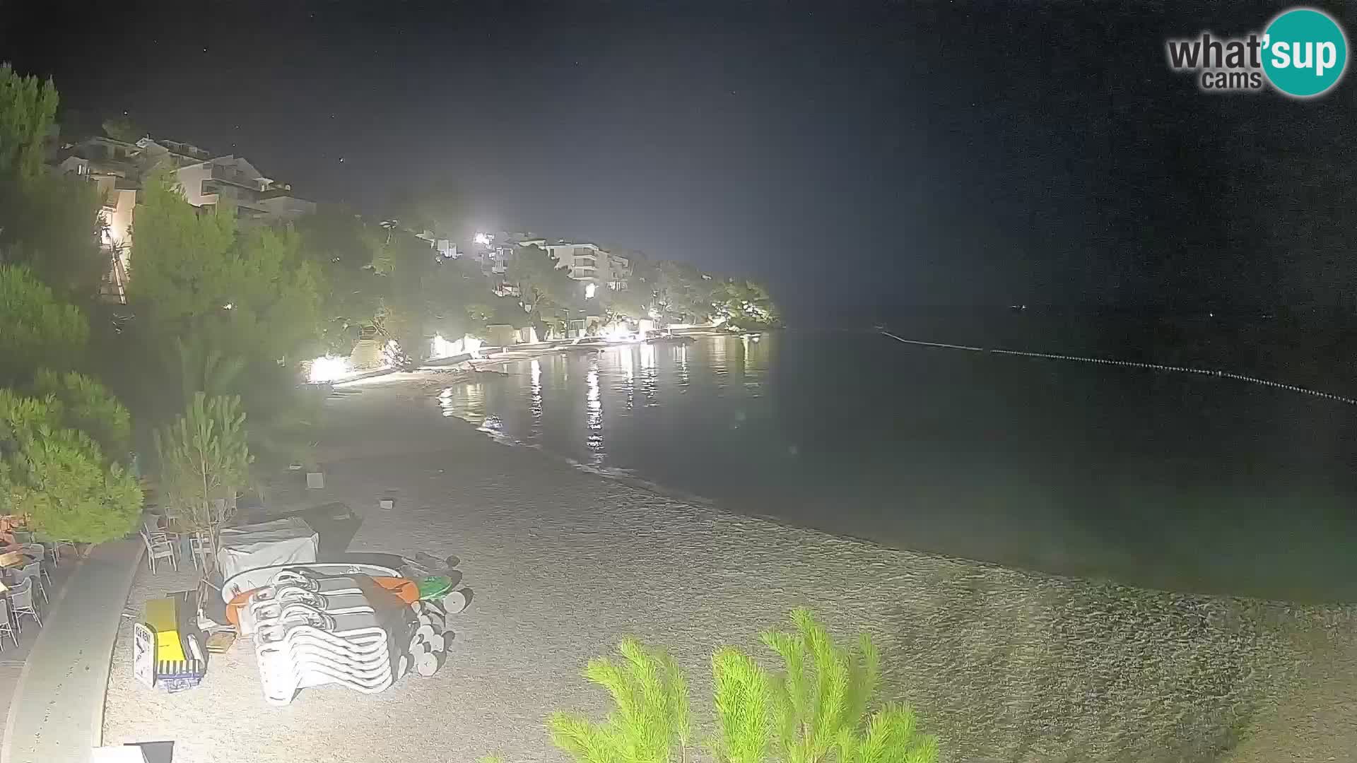 Webcam Plage Lučica Brela – Vue en direct sur la côte adriatique