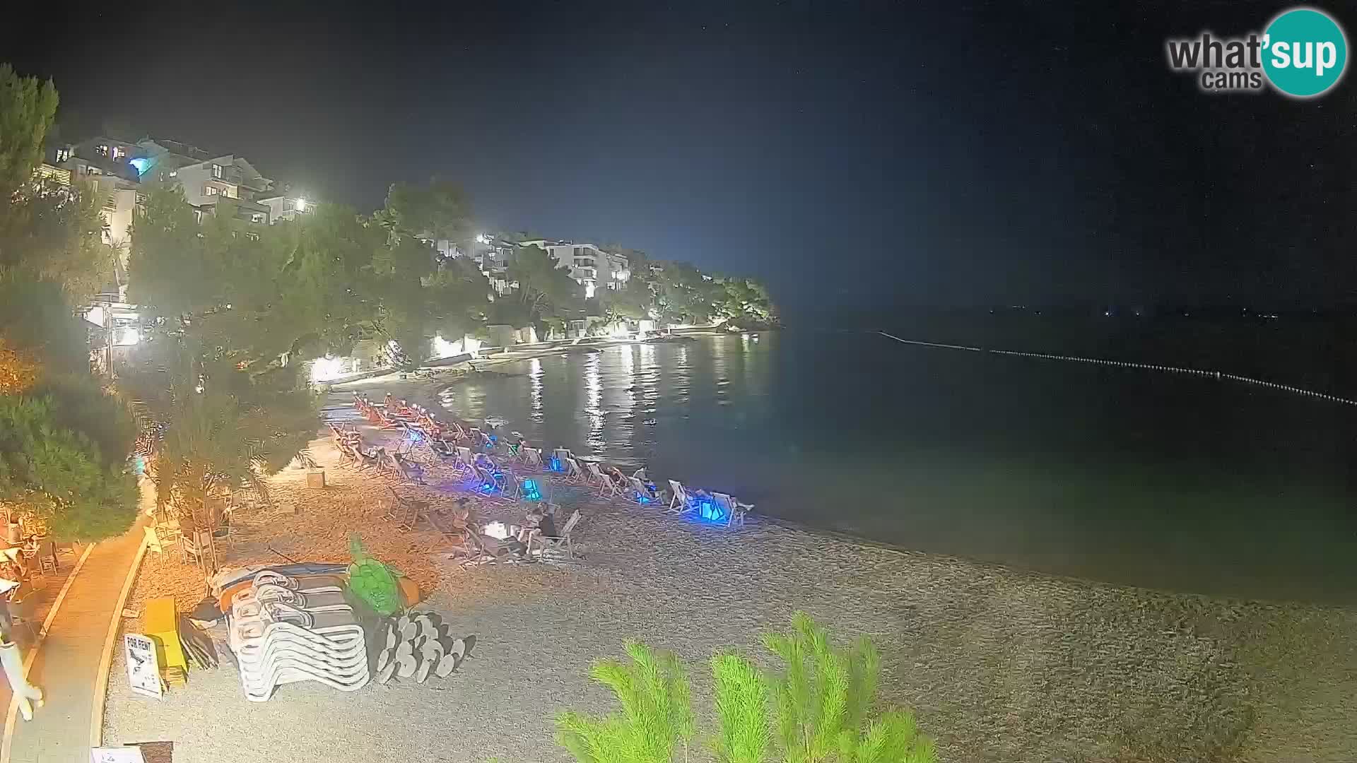 Webcam Lučica Strand Beach Brela – Liveblick von der Adriaküste