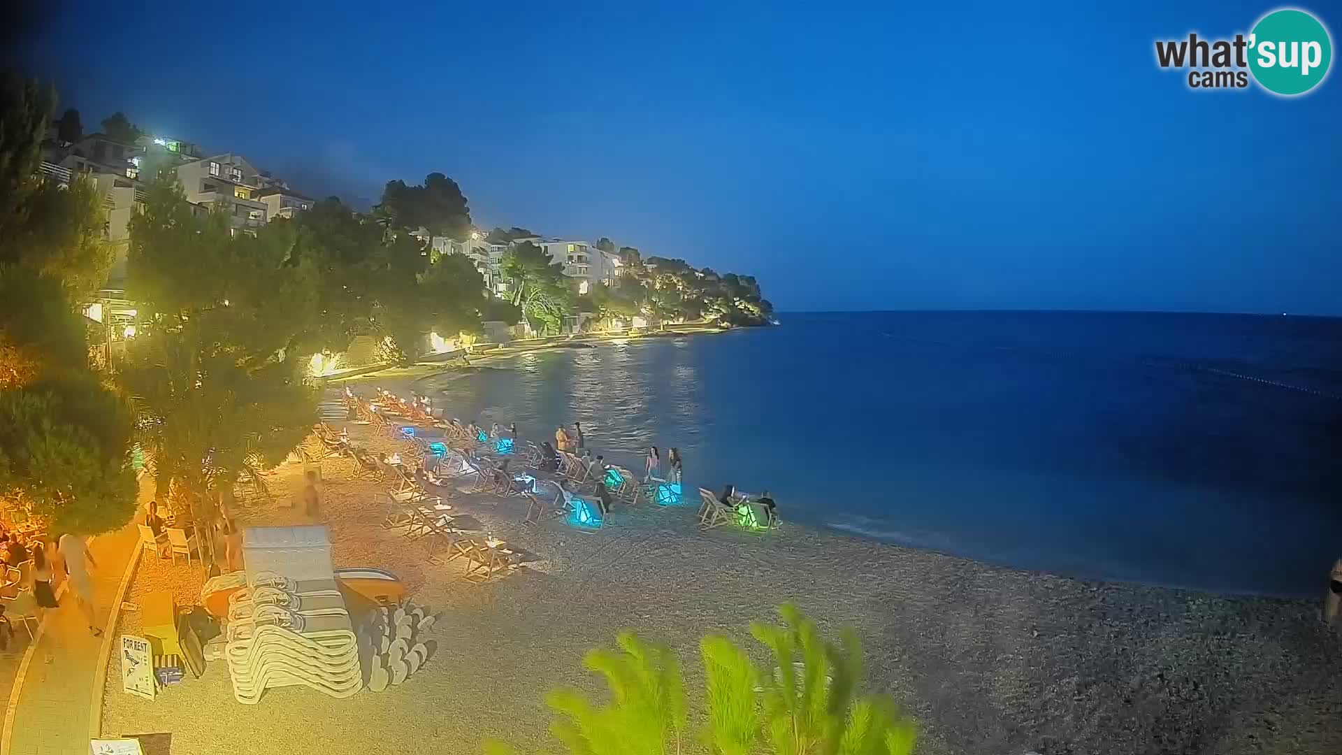 Webcam Lučica Strand Beach Brela – Liveblick von der Adriaküste