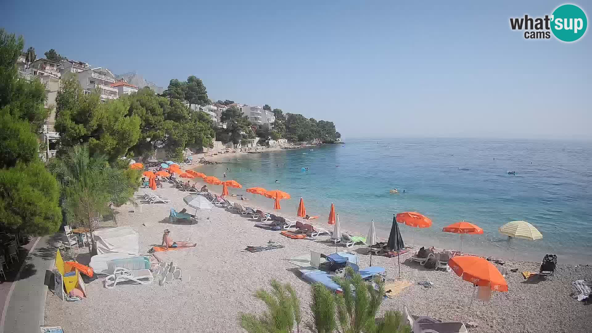 Webcam Lučica Beach Brela – Live View from the Adriatic Coast