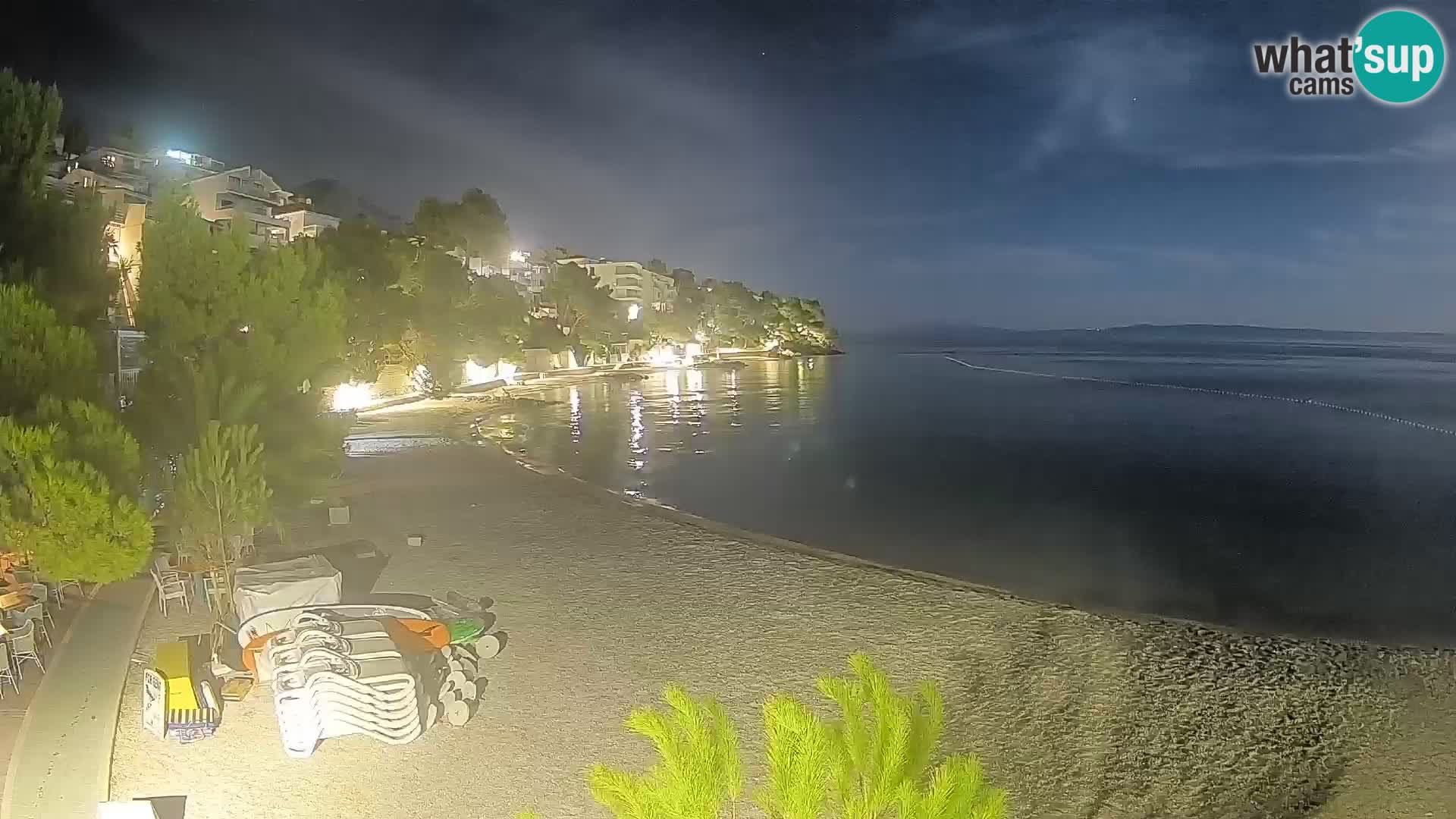 Webcam Spiaggia Lučica Brela – Vista live sulla costa adriatica