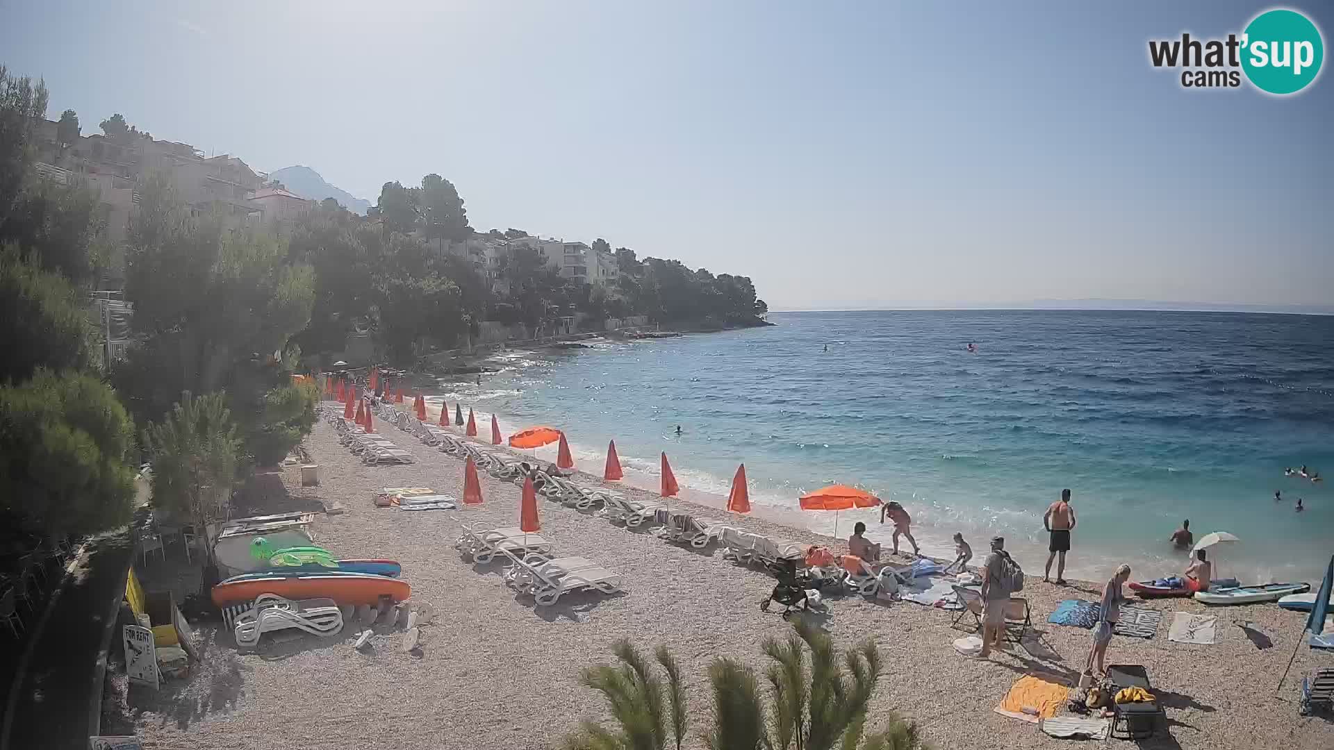 Webcam Playa Lučica Brela – Vista en directo de la costa adriática