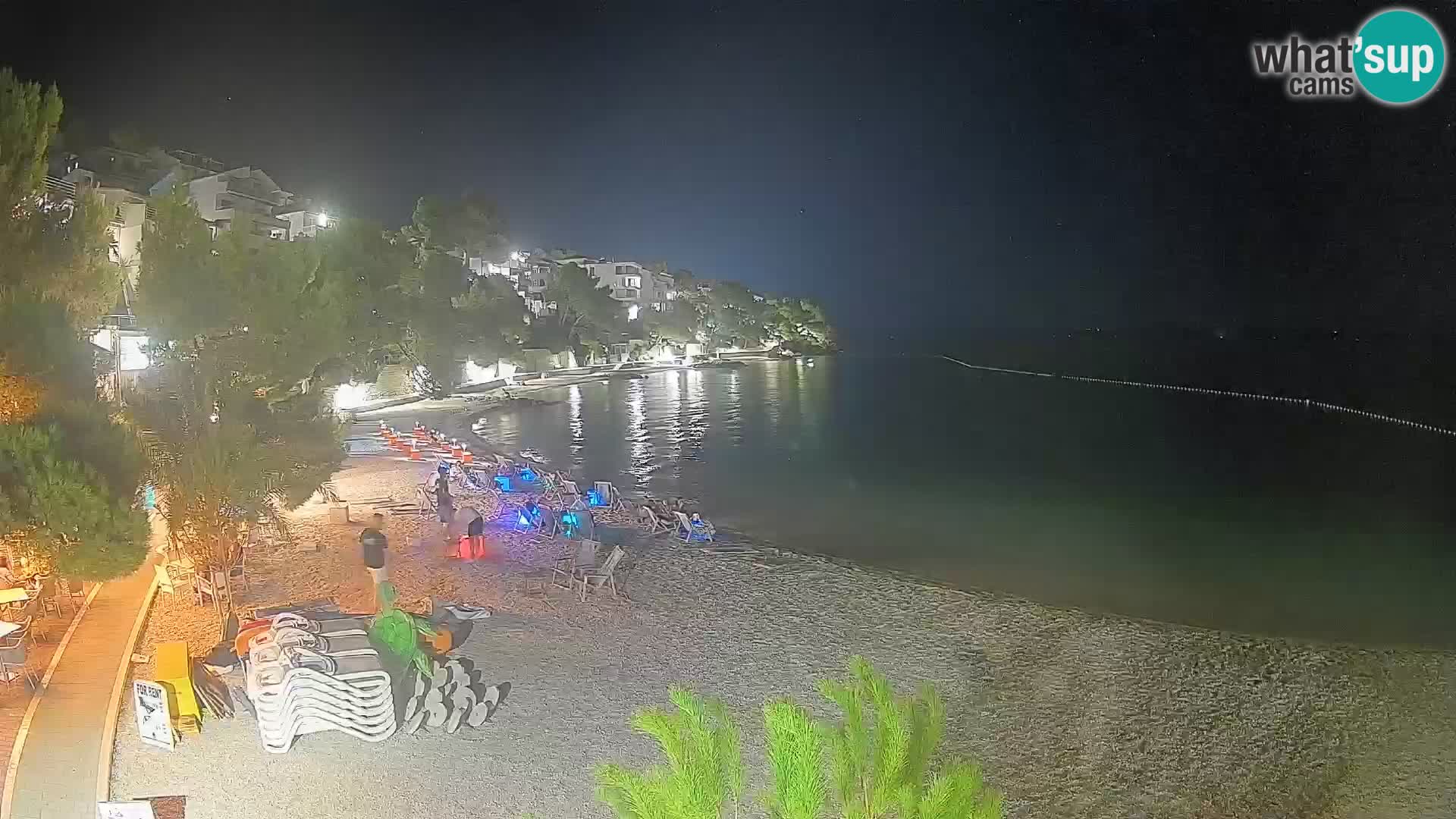 Webcam Plage Lučica Brela – Vue en direct sur la côte adriatique