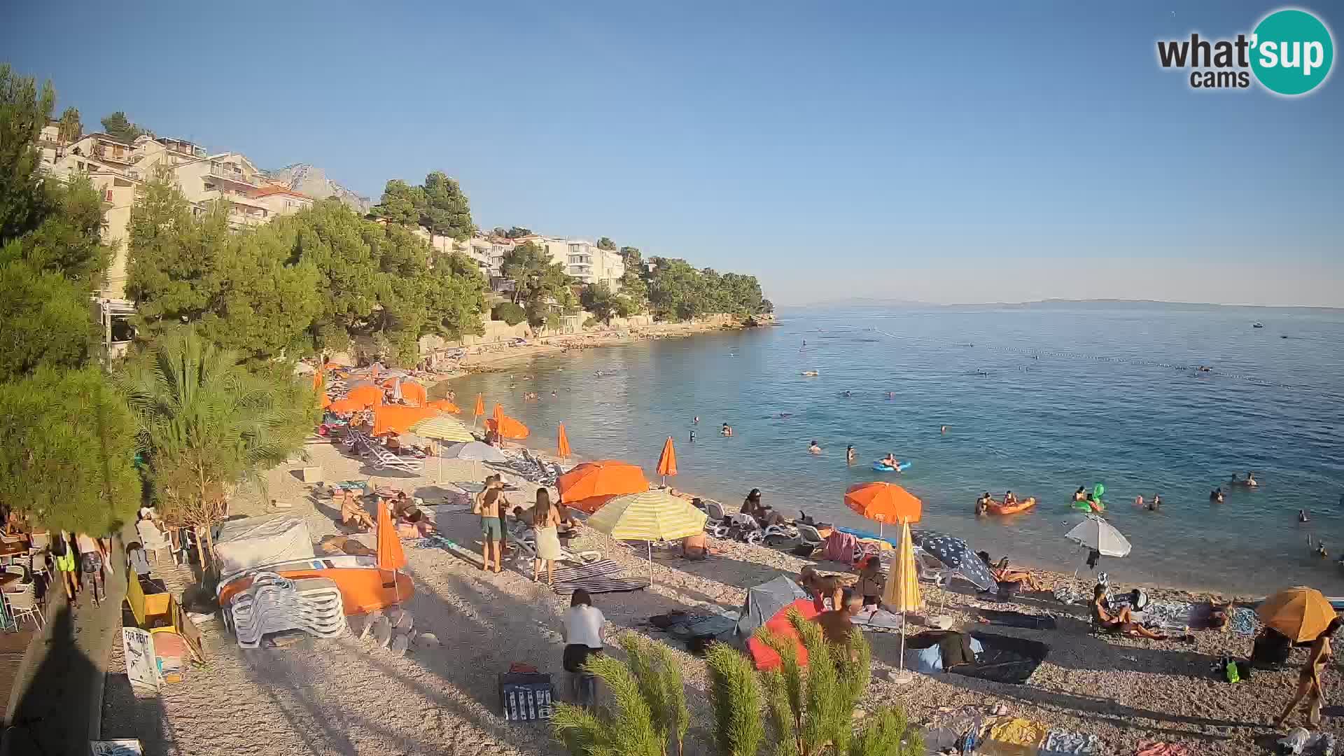 Webcam Spiaggia Lučica Brela – Vista live sulla costa adriatica