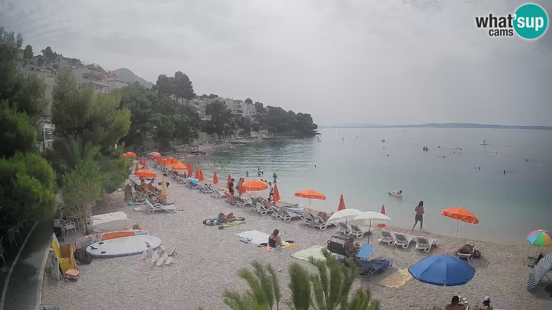 Webcam Lučica Beach Brela – Live View from the Adriatic Coast