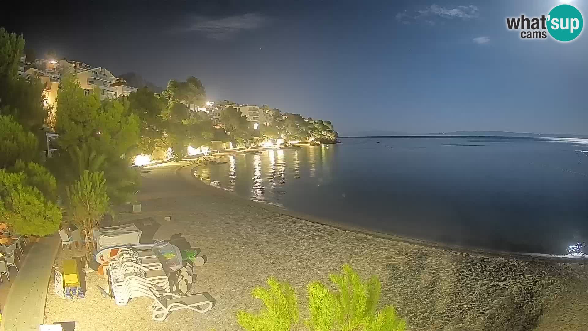 Webcam Spiaggia Lučica Brela – Vista live sulla costa adriatica