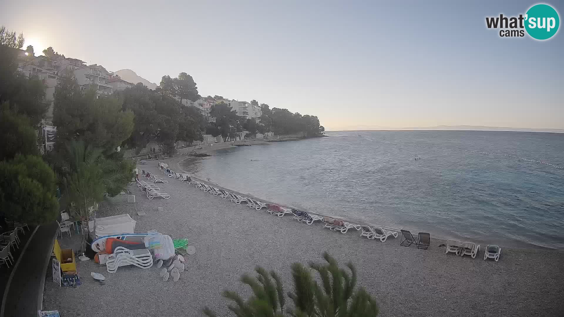 Webcam Playa Lučica Brela – Vista en directo de la costa adriática