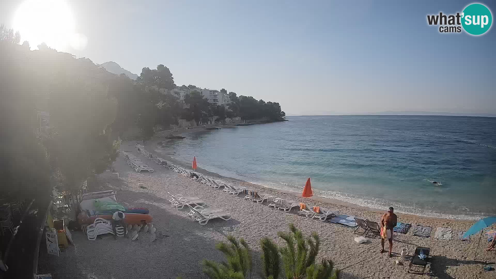 Webcam Lučica Beach Brela – Live View from the Adriatic Coast