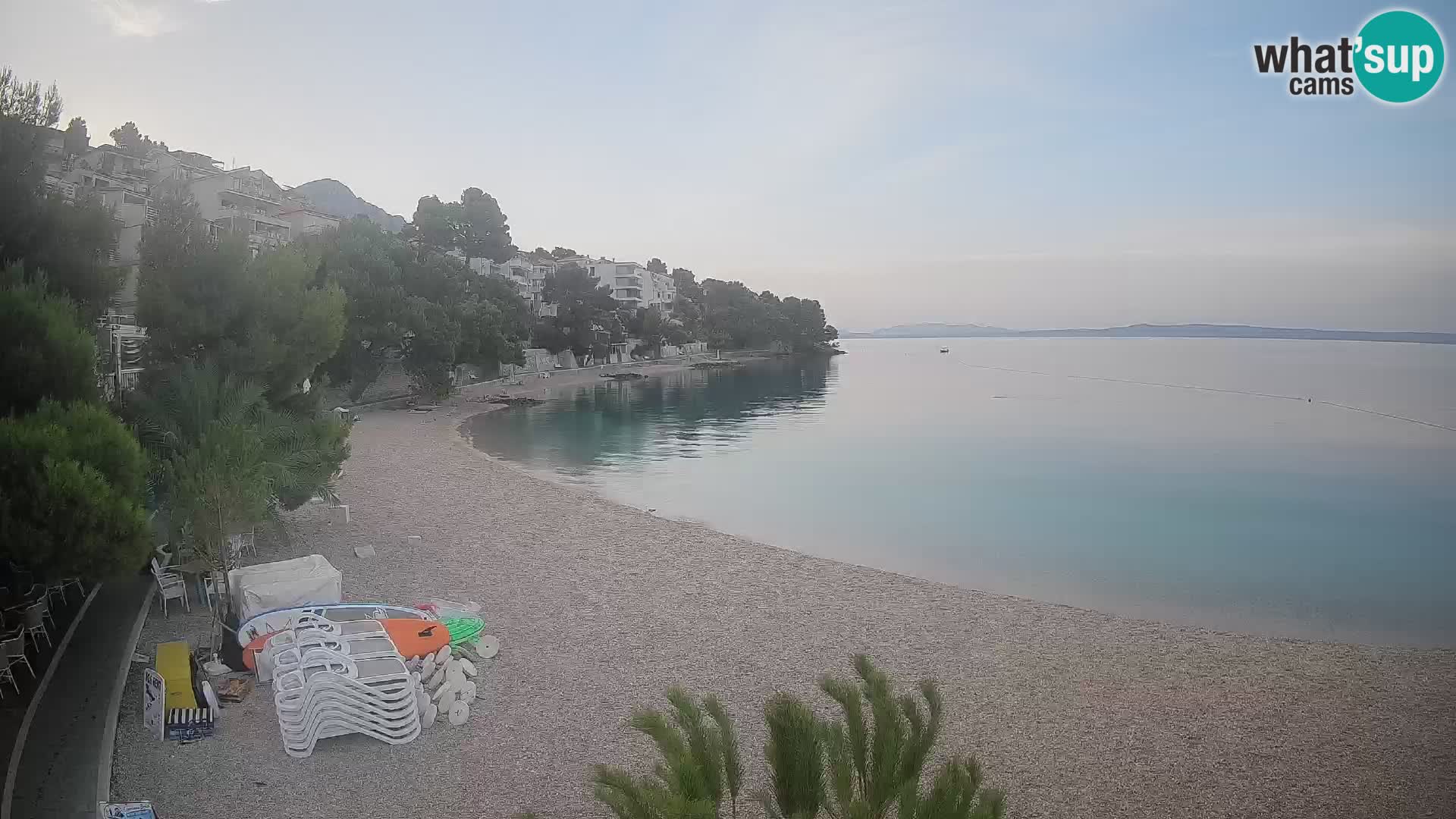 Webcam Playa Lučica Brela – Vista en directo de la costa adriática