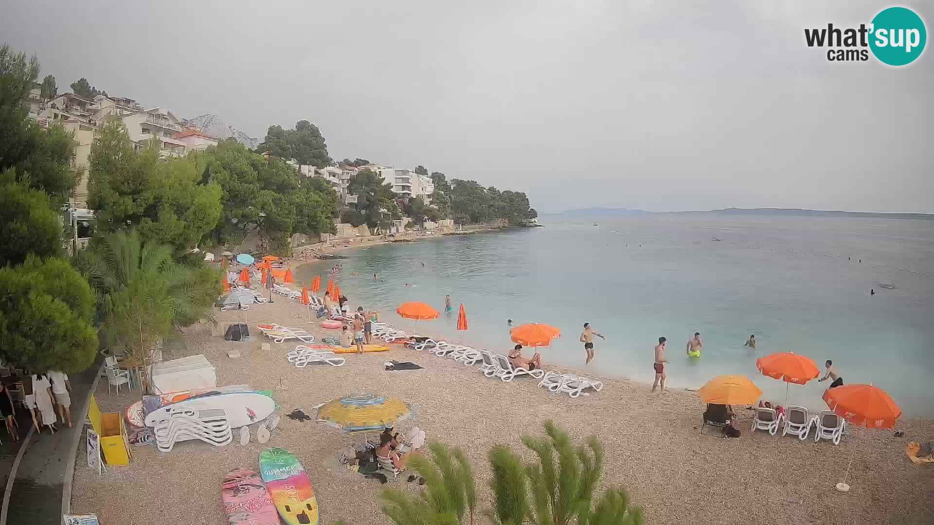Webcam Playa Lučica Brela – Vista en directo de la costa adriática
