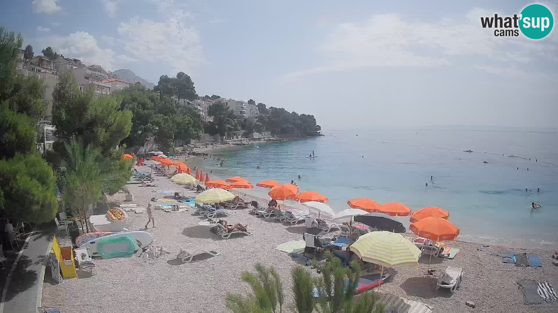 Webcam Playa Lučica Brela – Vista en directo de la costa adriática