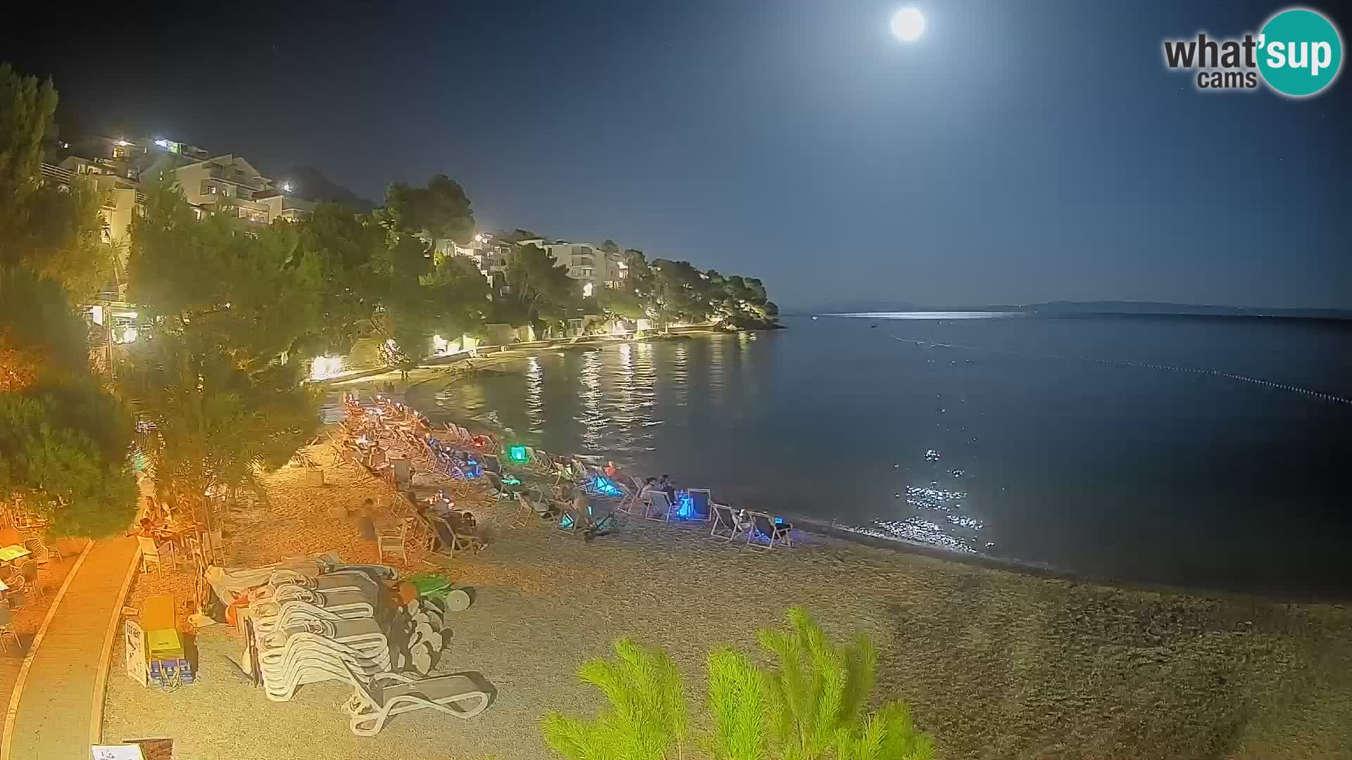Webcam Plage Lučica Brela – Vue en direct sur la côte adriatique