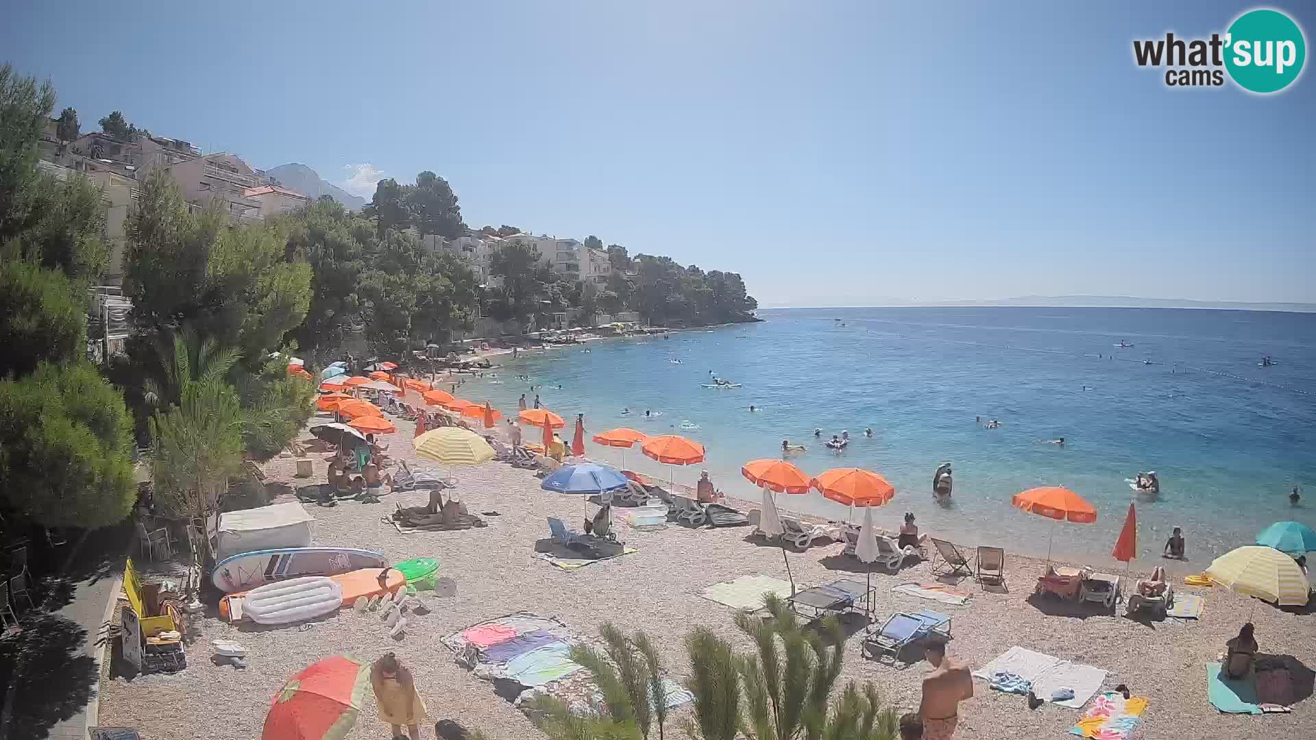 Webcam Lučica Beach Brela – Live View from the Adriatic Coast