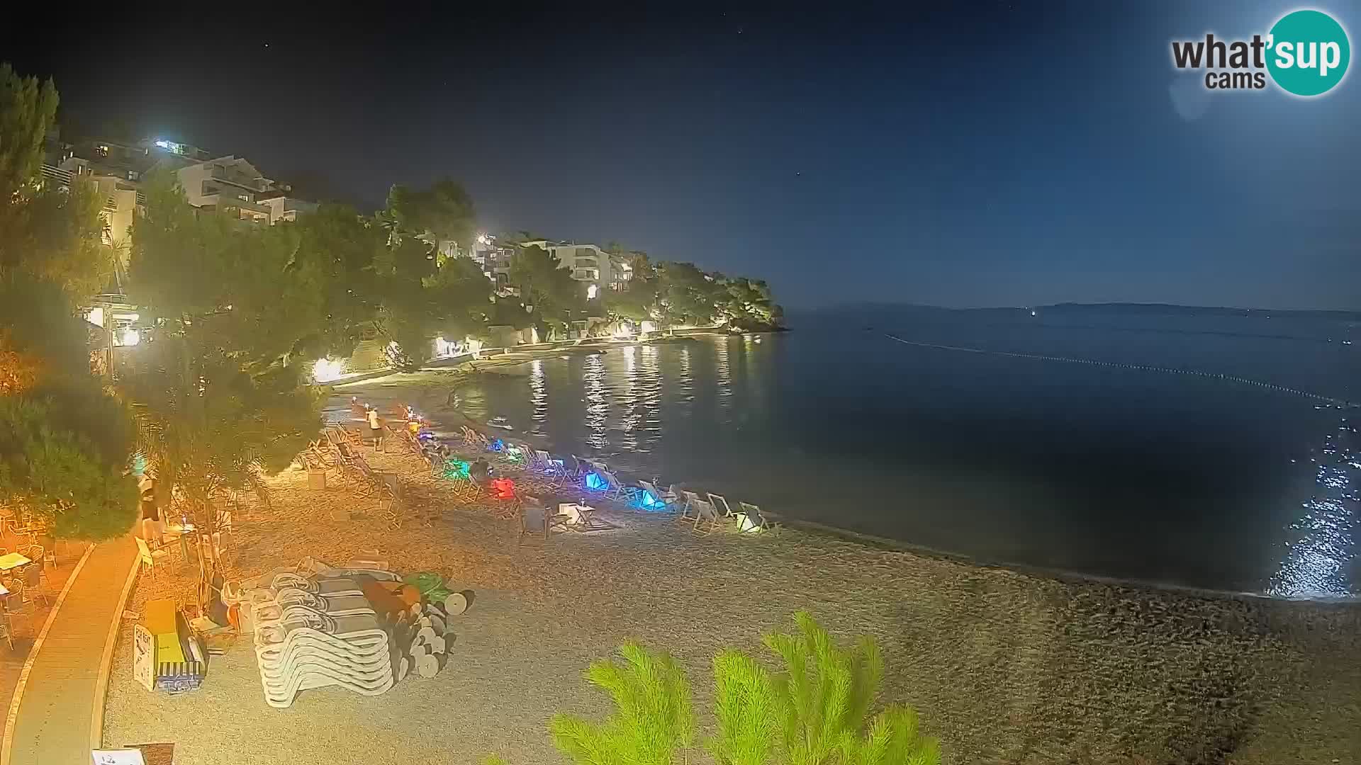 Webcam Plage Lučica Brela – Vue en direct sur la côte adriatique
