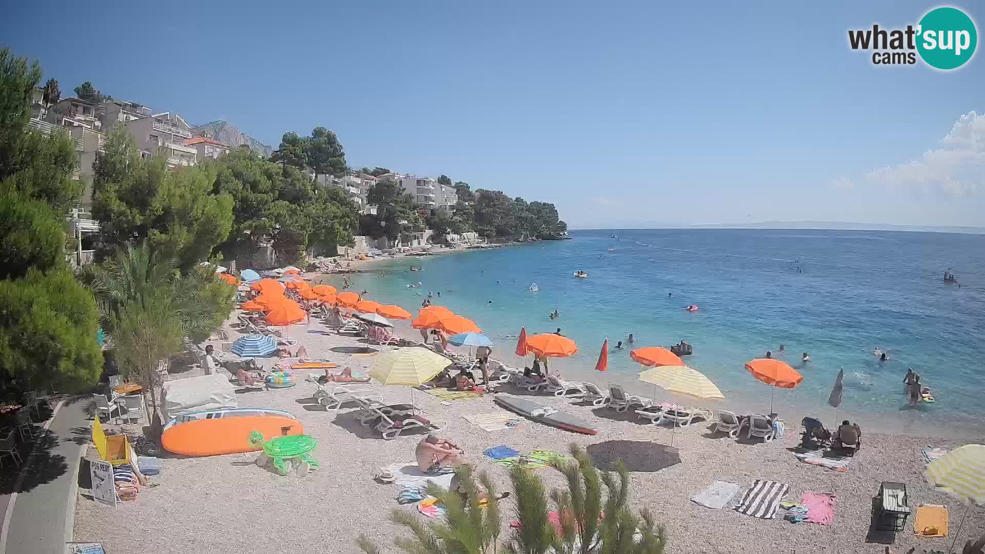 Webcam Lučica Beach Brela – Live View from the Adriatic Coast