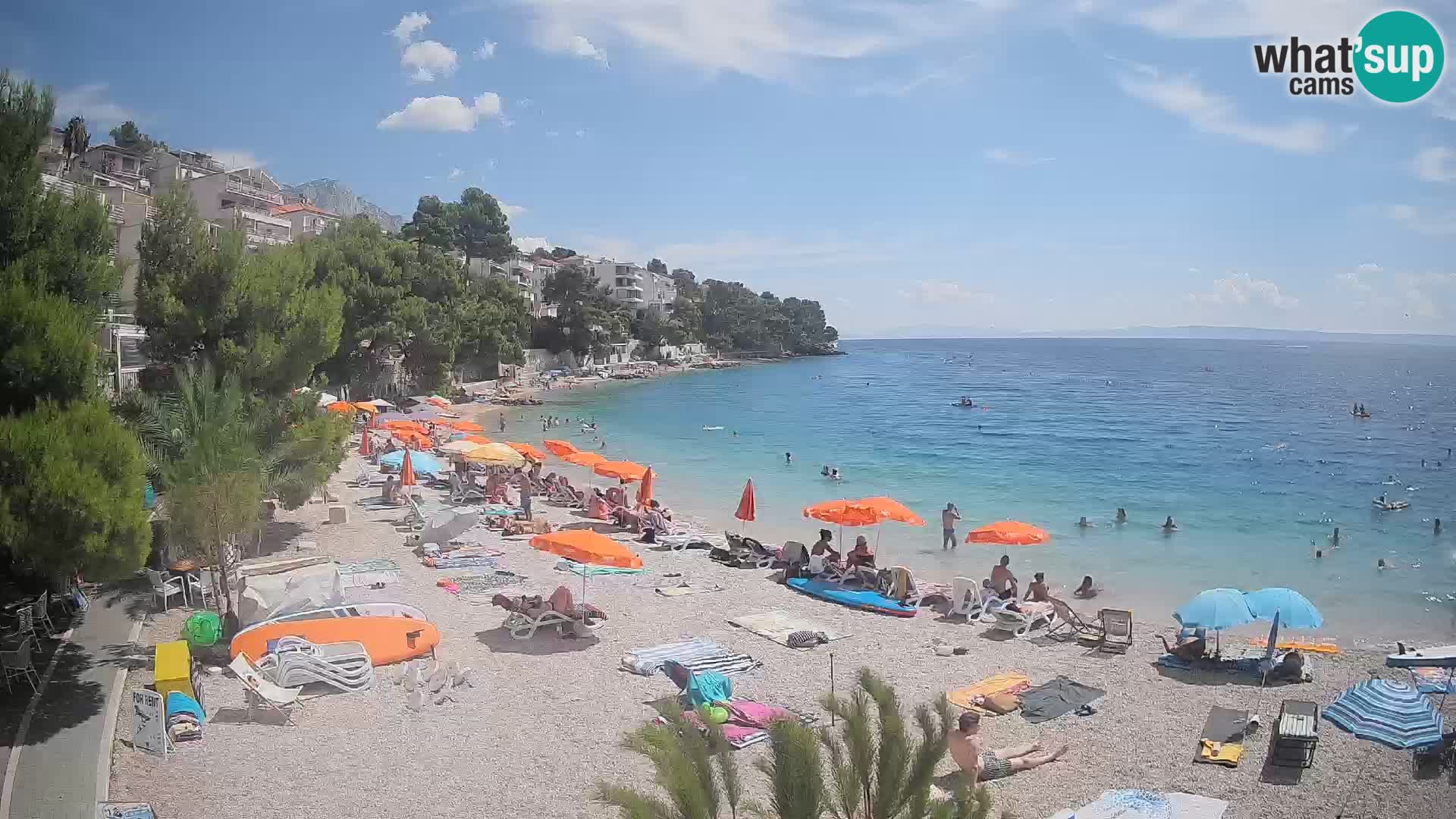 Webcam Lučica Beach Brela – Live View from the Adriatic Coast