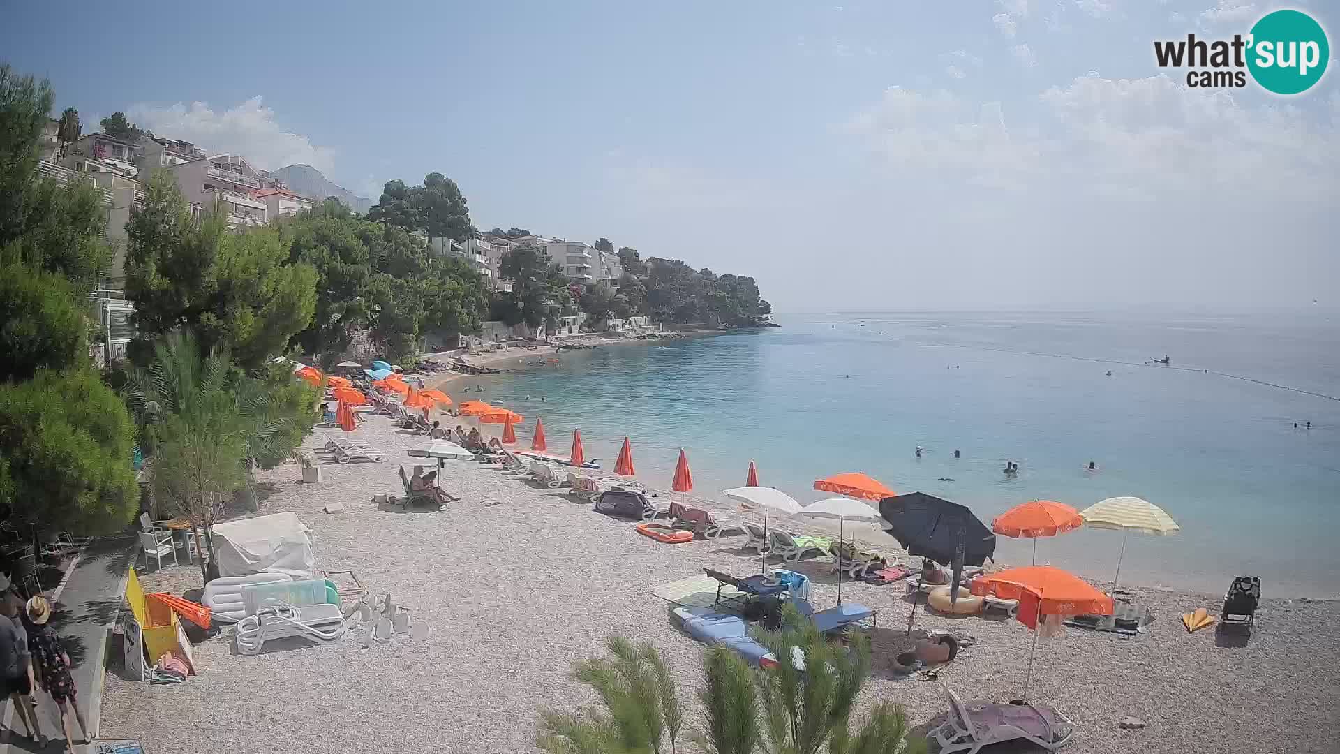 Webcam Plage Lučica Brela – Vue en direct sur la côte adriatique