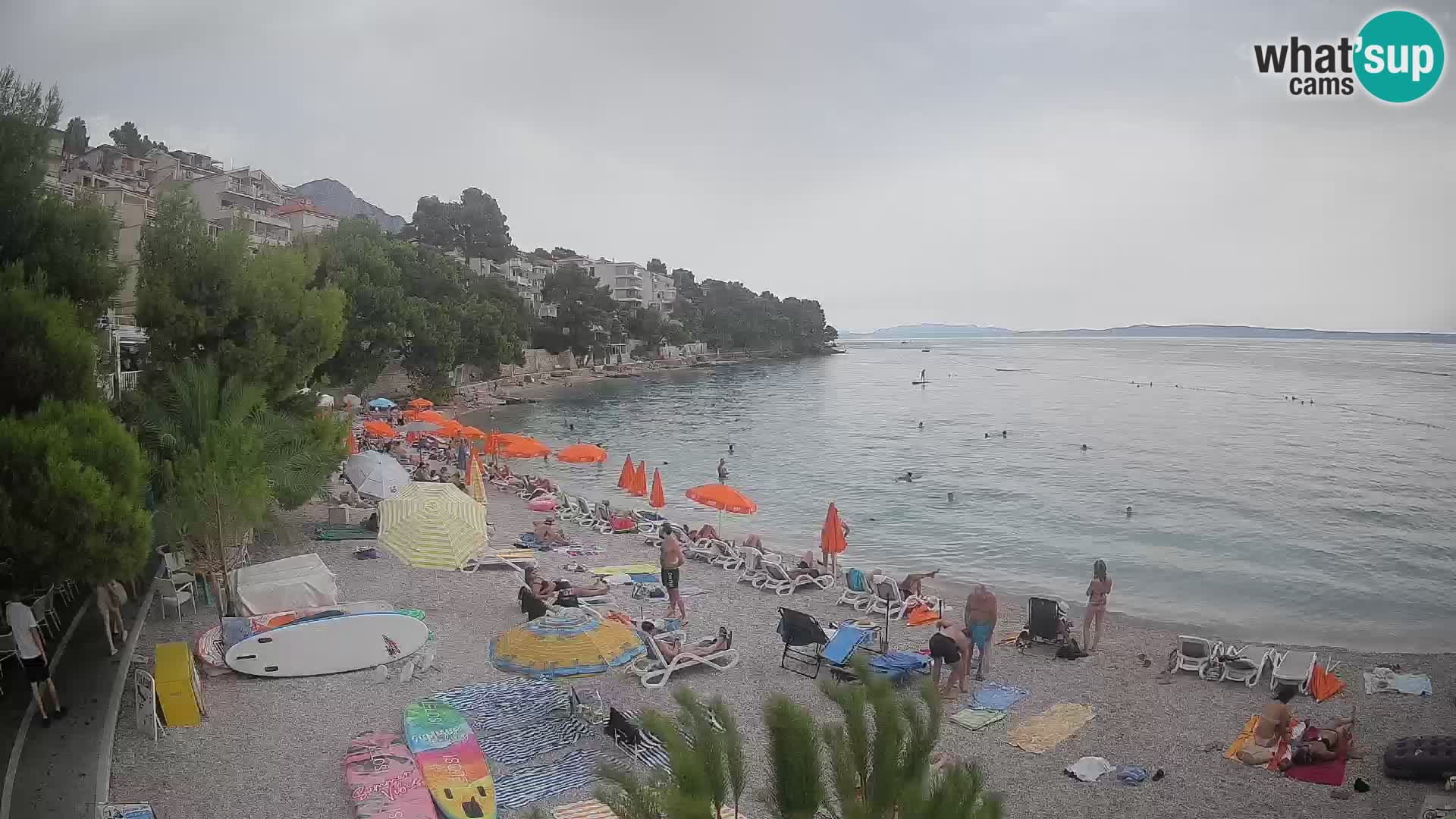 Webcam Playa Lučica Brela – Vista en directo de la costa adriática