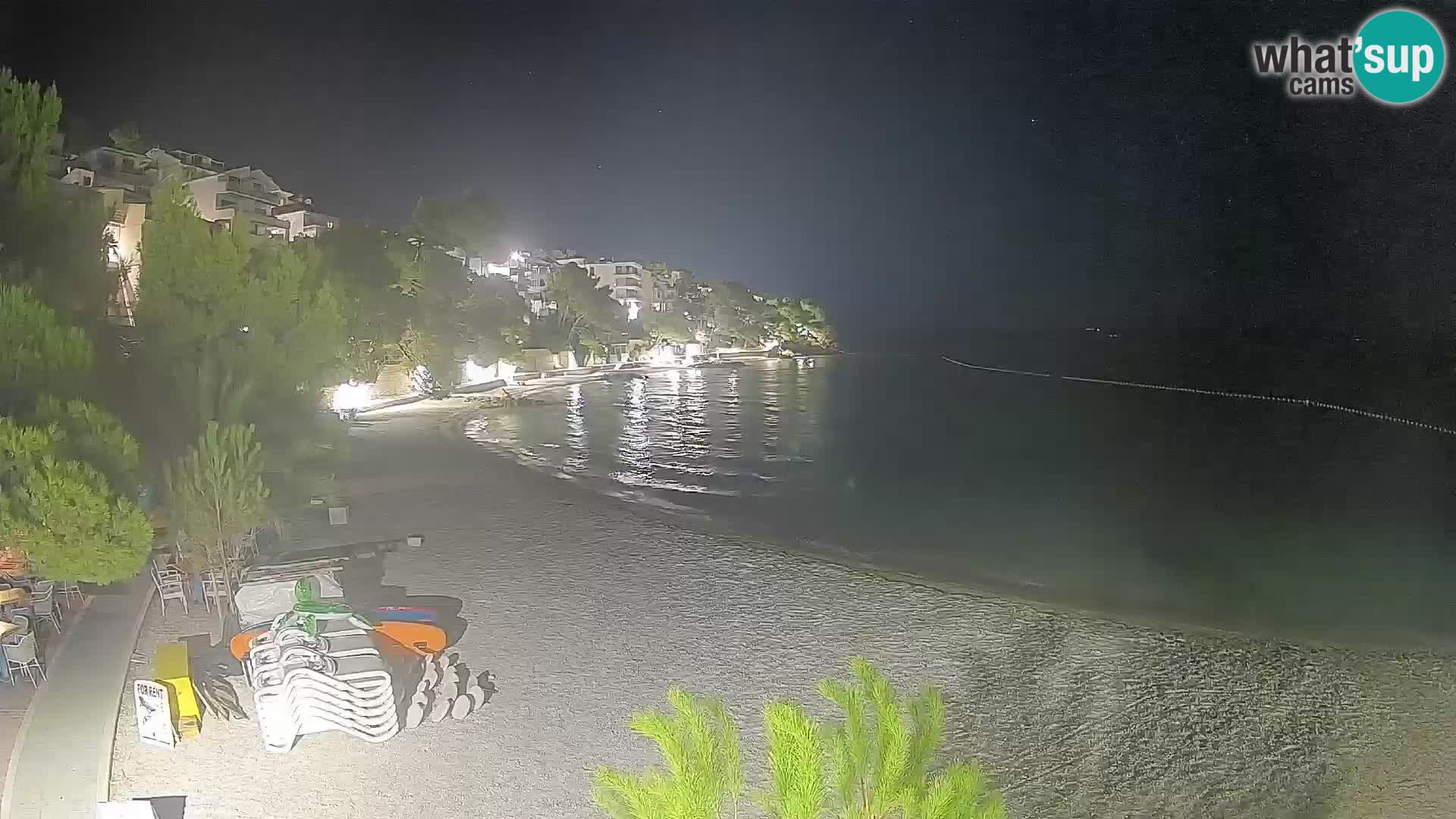 Webcam Spiaggia Lučica Brela – Vista live sulla costa adriatica