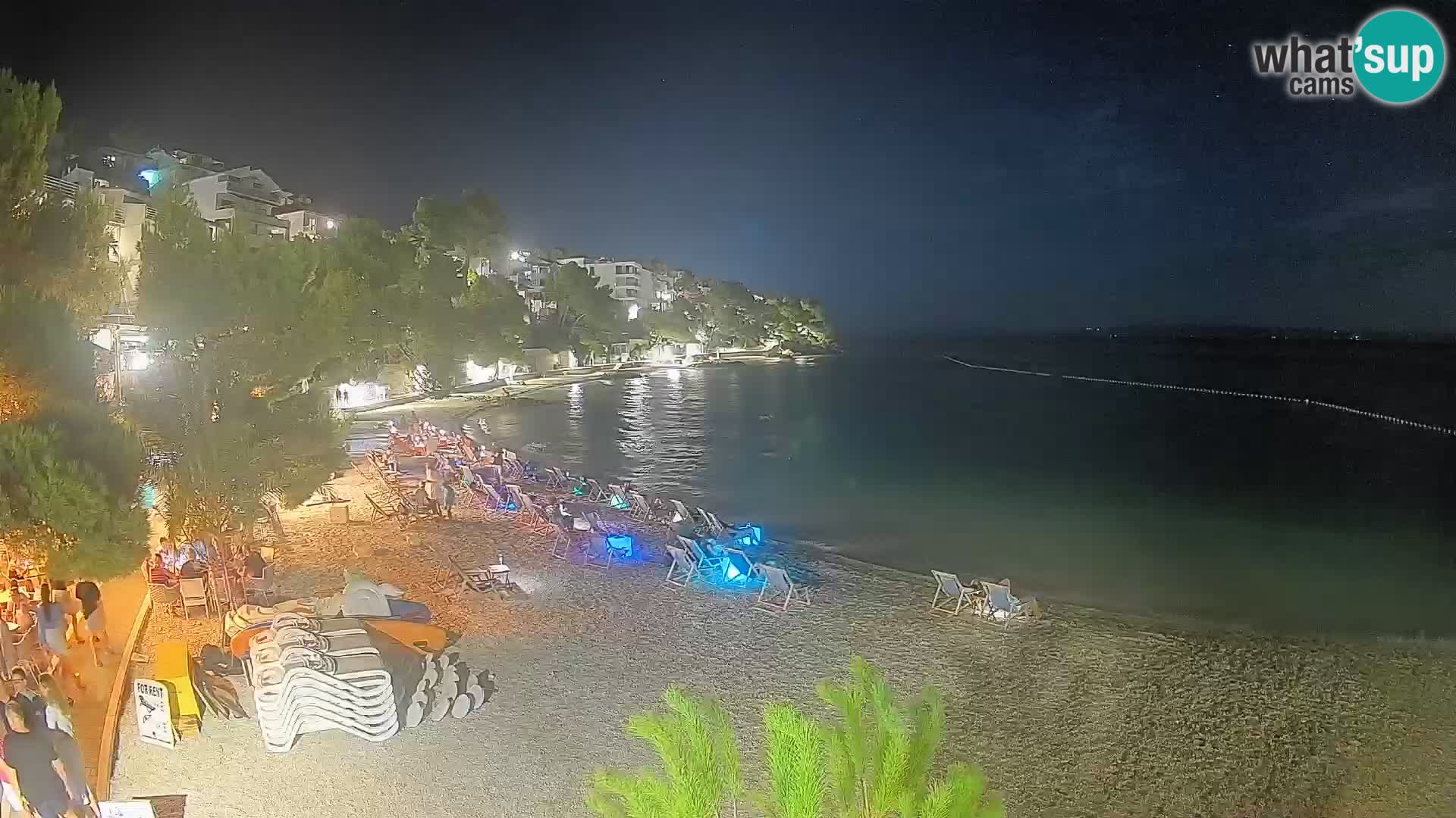 Webcam Spiaggia Lučica Brela – Vista live sulla costa adriatica