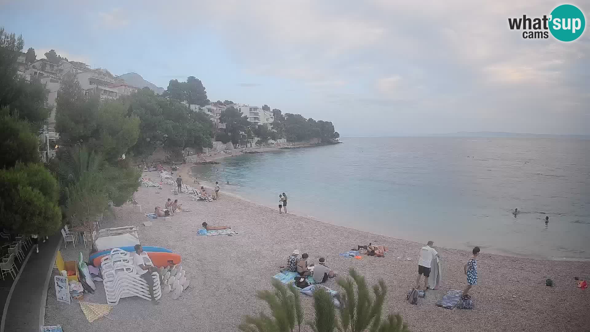 Webcam Playa Lučica Brela – Vista en directo de la costa adriática
