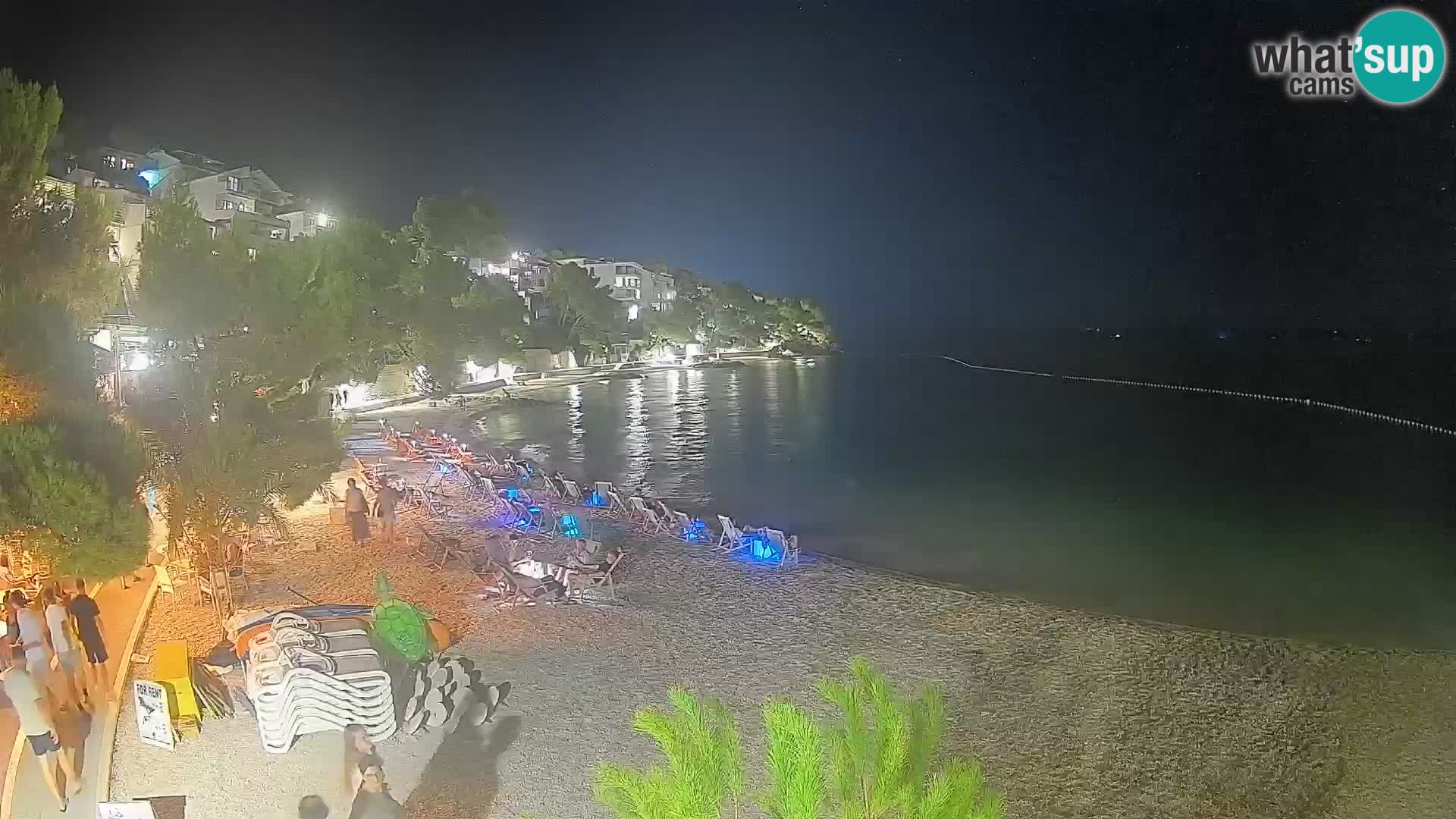 Webcam Lučica Strand Beach Brela – Liveblick von der Adriaküste
