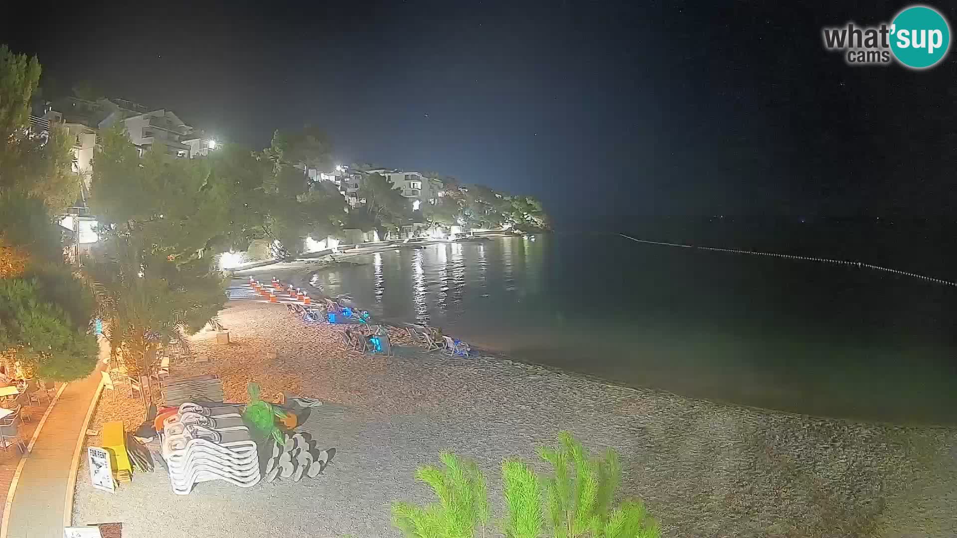 Webcam Plage Lučica Brela – Vue en direct sur la côte adriatique