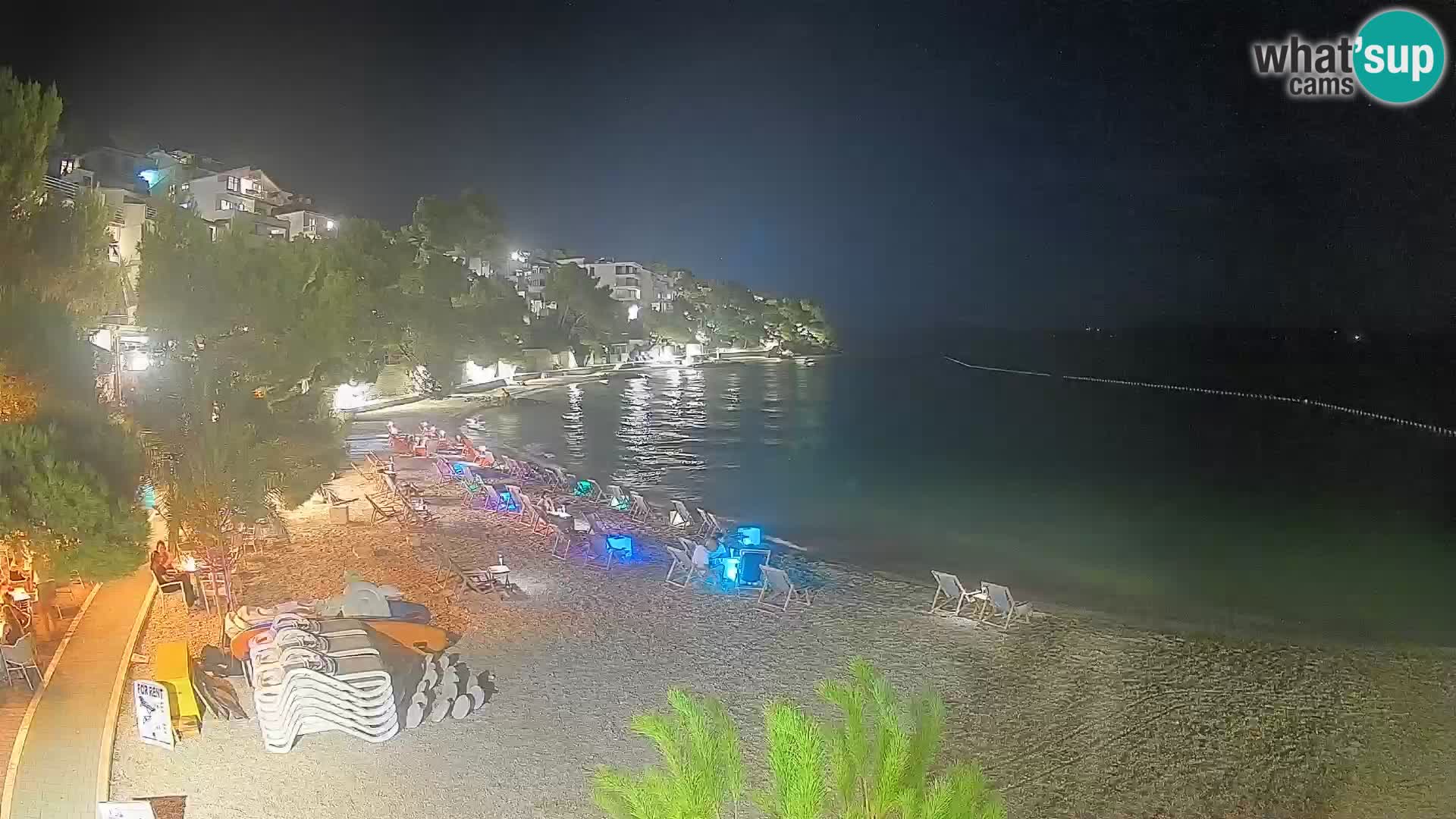 Spletna kamera Plaža Lučica Brela – Pogled v živo na Jadransko obalo