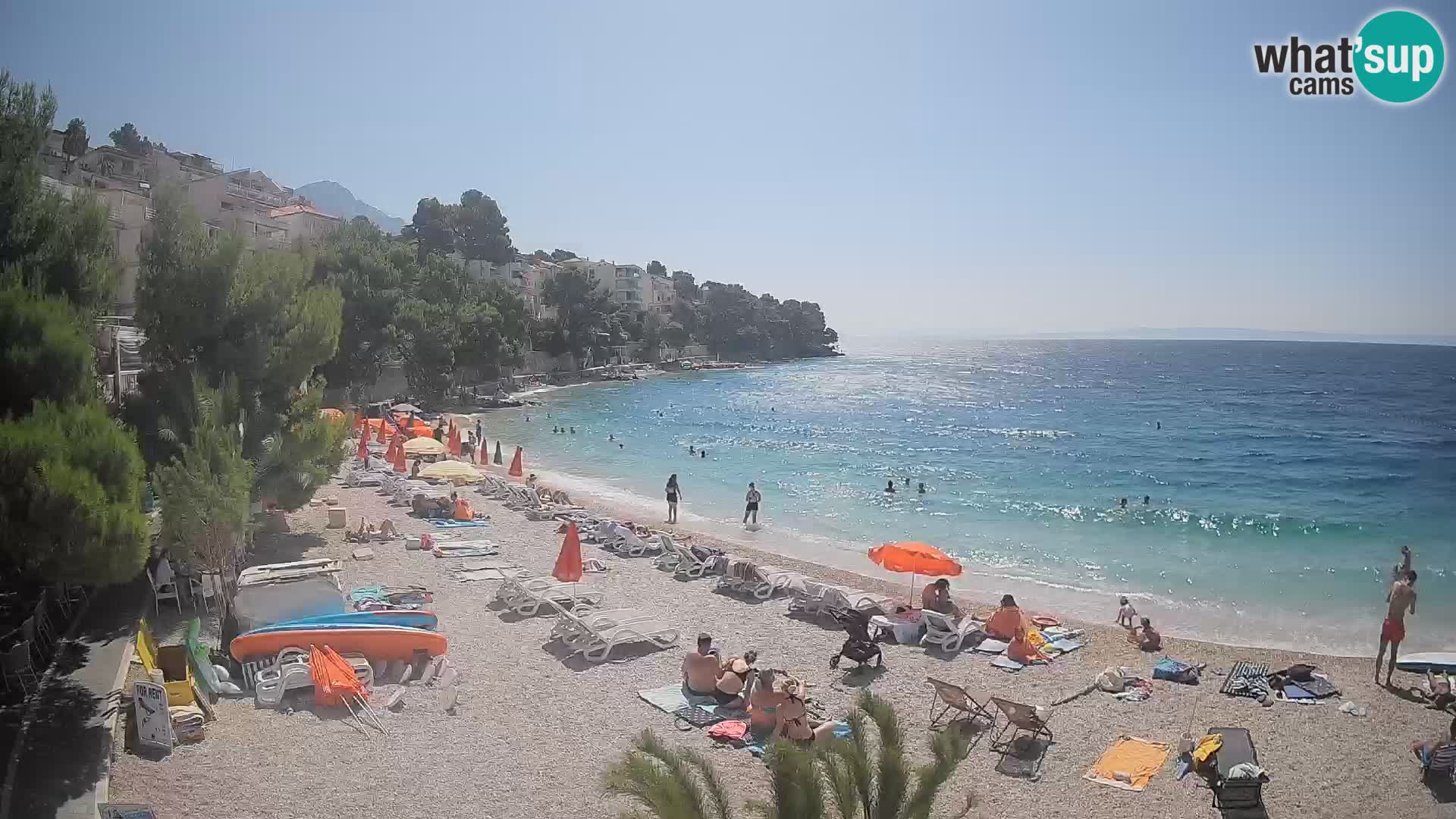 Webcam Lučica Beach Brela – Live View from the Adriatic Coast