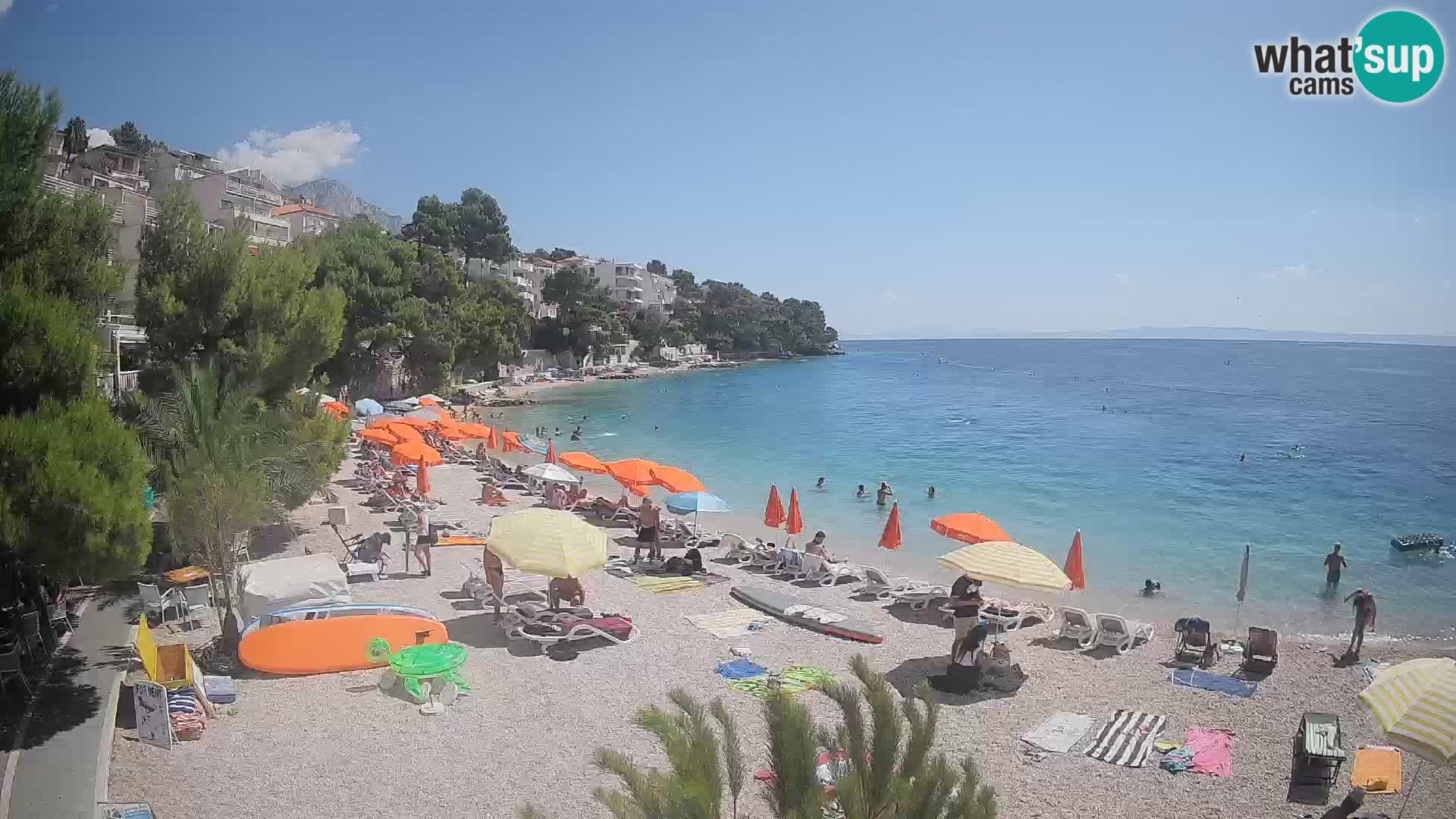 Webcam Playa Lučica Brela – Vista en directo de la costa adriática