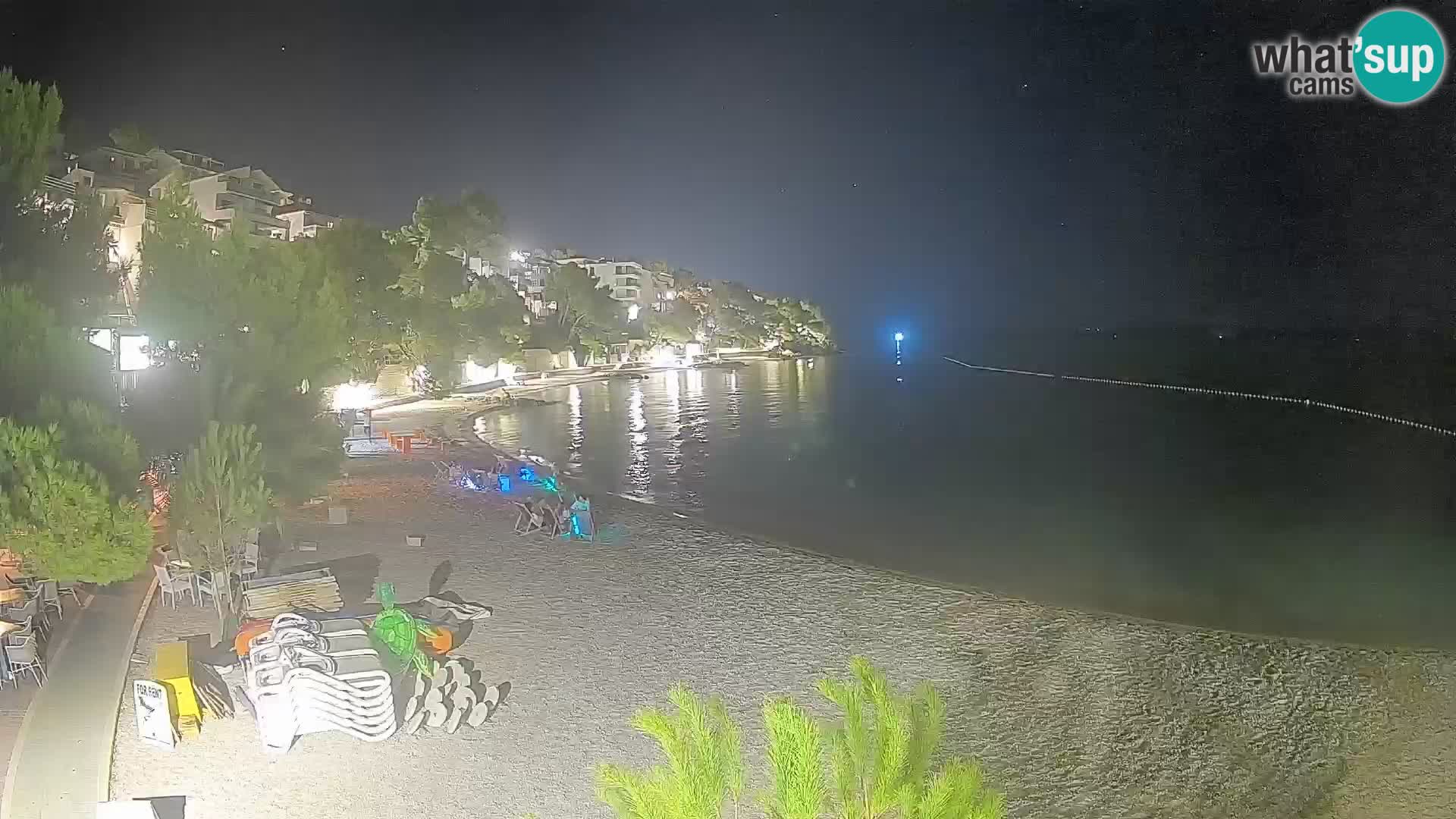 Webcam Lučica Strand Beach Brela – Liveblick von der Adriaküste