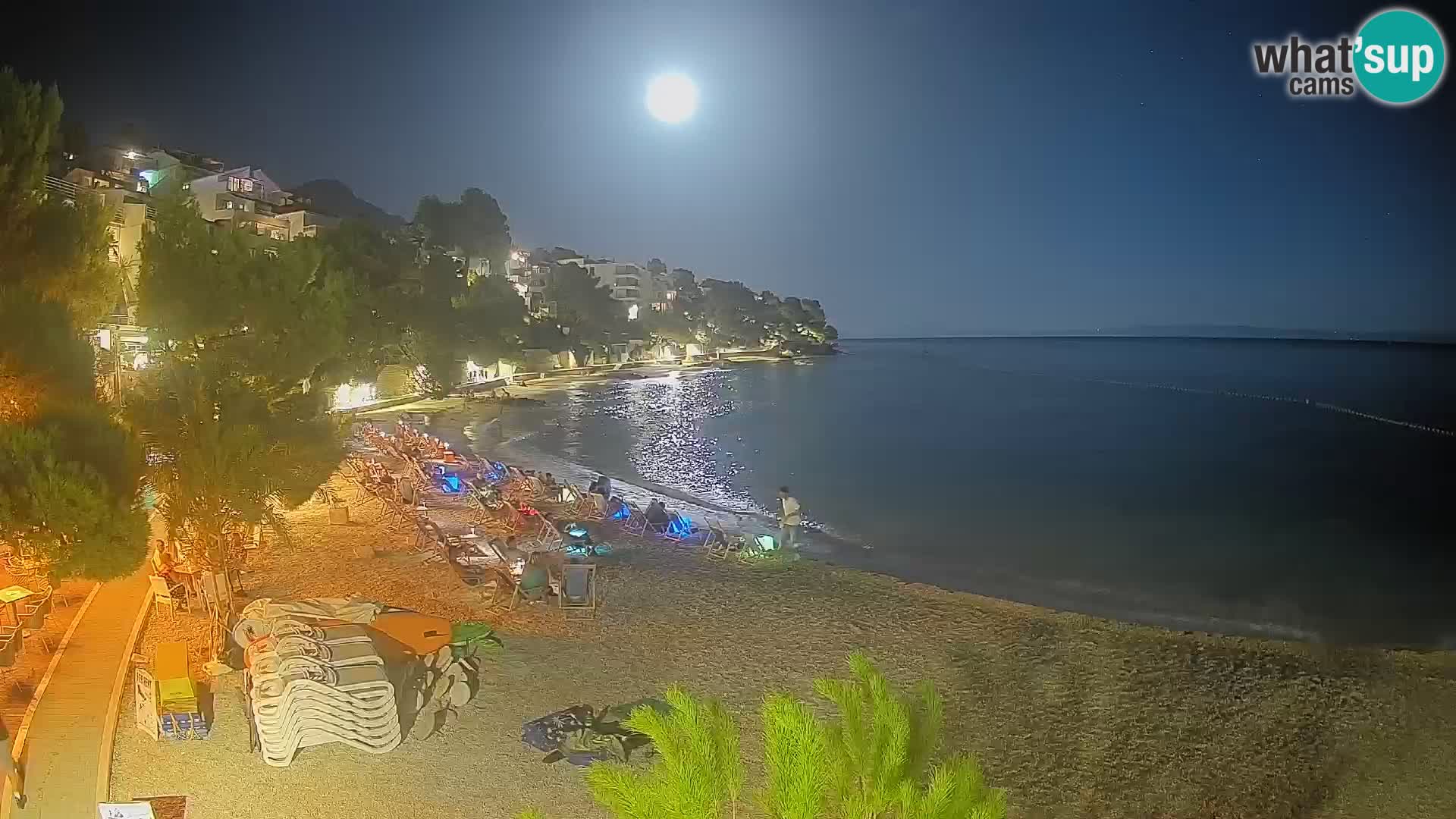 Webcam Spiaggia Lučica Brela – Vista live sulla costa adriatica
