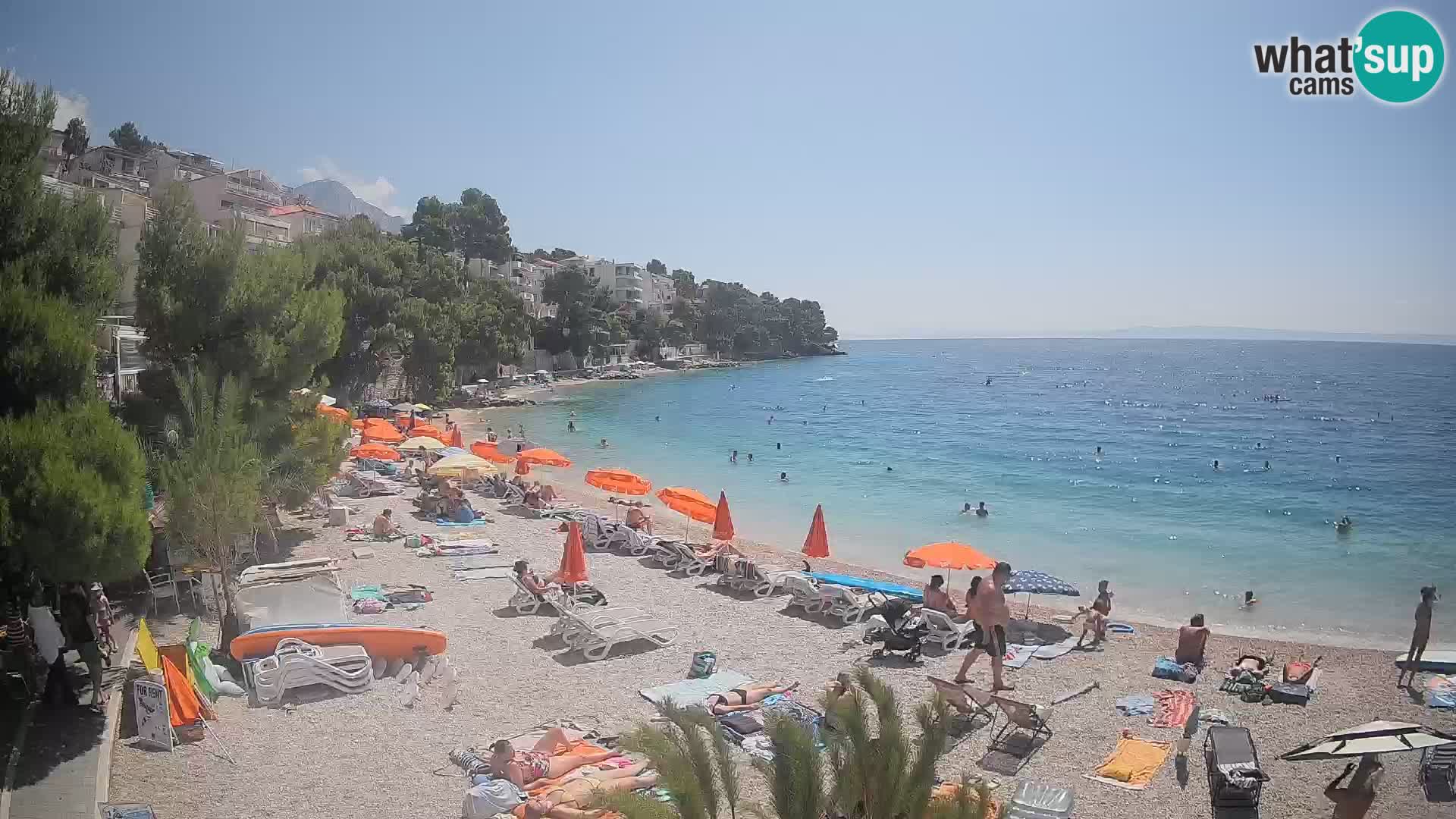 Webcam Lučica Beach Brela – Live View from the Adriatic Coast