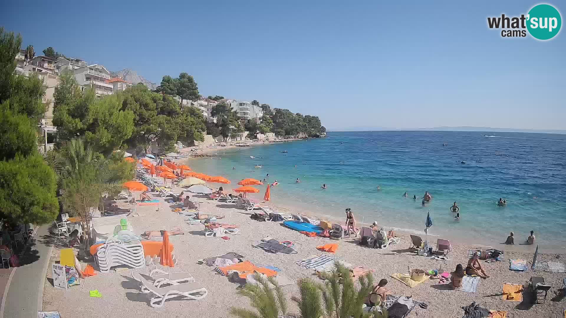 Webcam Lučica Beach Brela – Live View from the Adriatic Coast