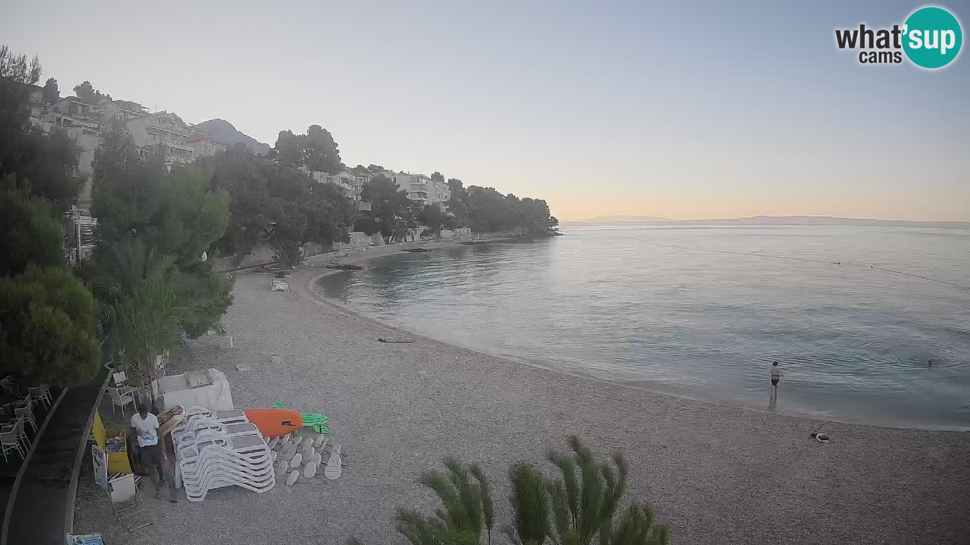 Webcam Playa Lučica Brela – Vista en directo de la costa adriática