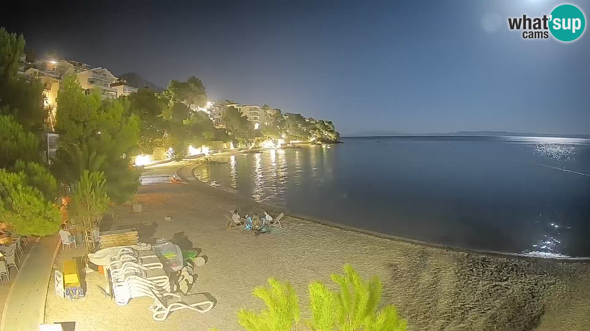 Webcam Plage Lučica Brela – Vue en direct sur la côte adriatique